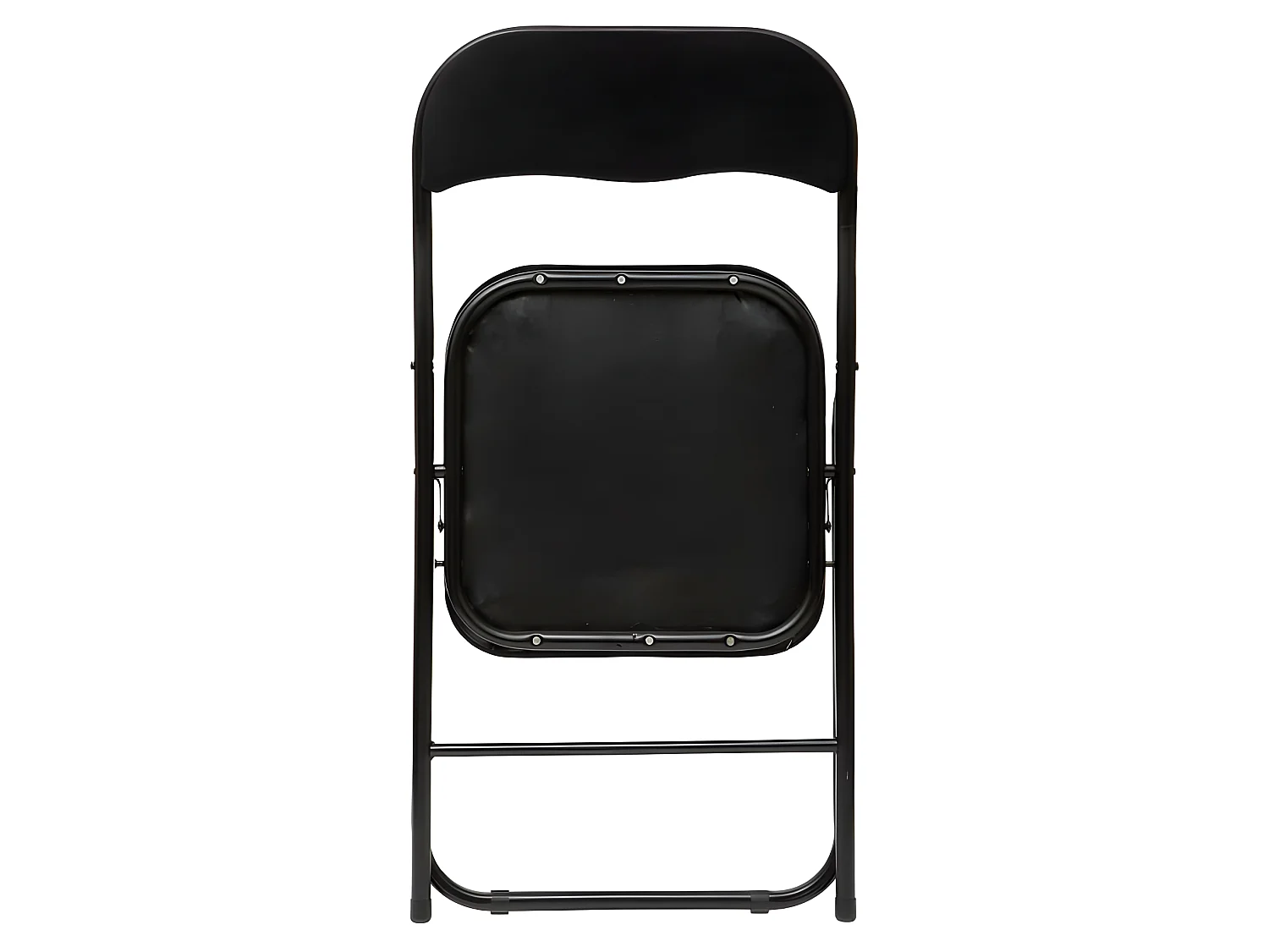 Lot de 6 chaises pliantes en velours et métal coloris noir - Longueur 44 x Profondeur 48 x Hauteur 79 cm