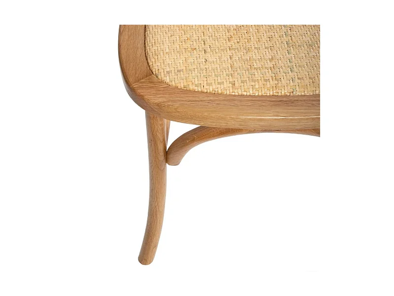 Lot de 10 chaises en bois de chêne coloris naturel - longueur 48 x Profondeur 54 x Hauteur 88 cm