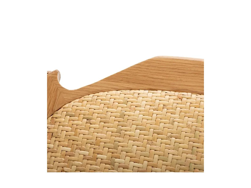 Lot de 10 chaises en bois de chêne coloris naturel - longueur 48 x Profondeur 54 x Hauteur 88 cm