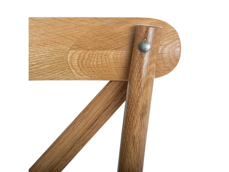 Lot de 10 chaises en bois de chêne coloris naturel - longueur 48 x Profondeur 54 x Hauteur 88 cm