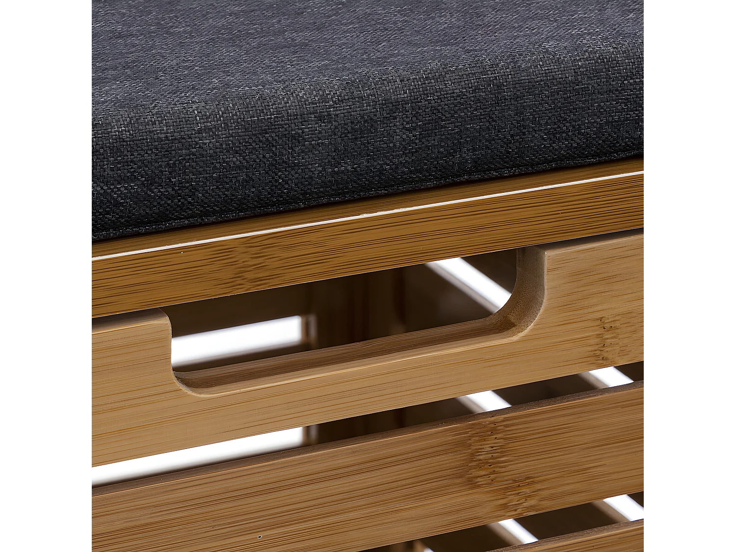 Banc de rangement, coffre de rangement en bois coloris naturel - longueur 35 x Profondeur 35 x Hauteur 49 cm