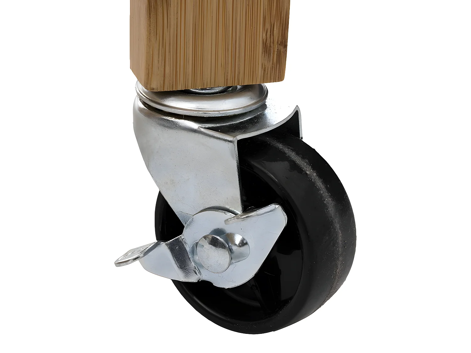 Grande desserte de cuisine en bambou coloris naturel - Longueur 75 x Profondeur 38 x Hauteur 90 cm