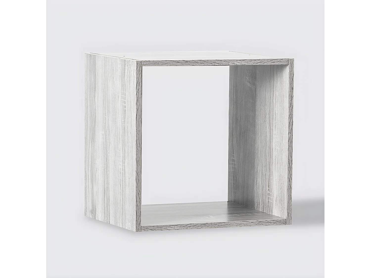 Etagère murale en panneaux de particules coloris gris - Longueur 34,4 x Profondeur 32 x Hauteur 34,4 cm