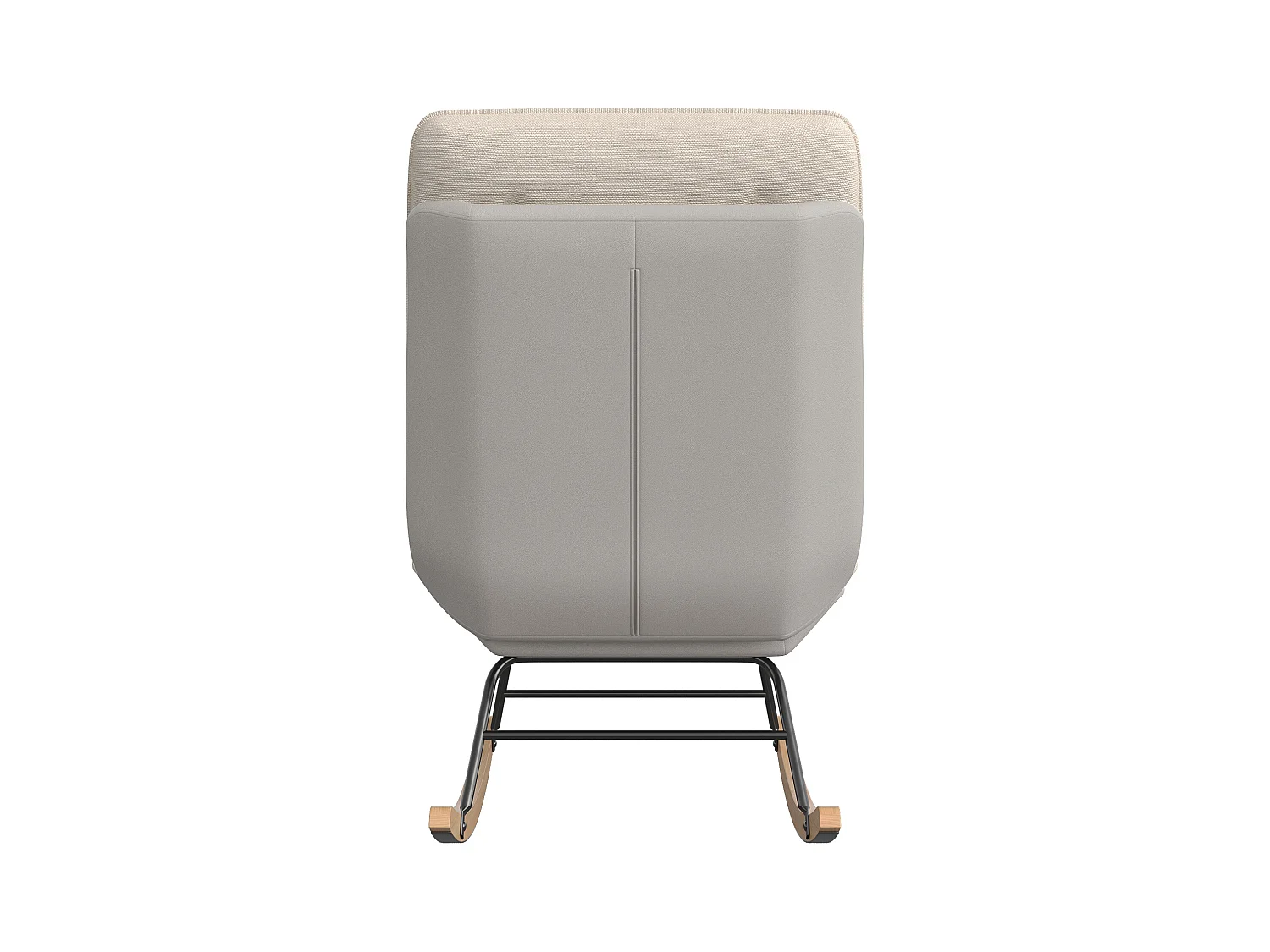 Fauteuil à bascule rembourré avec dossier réglable pour salon - chambre à coucher, balcon