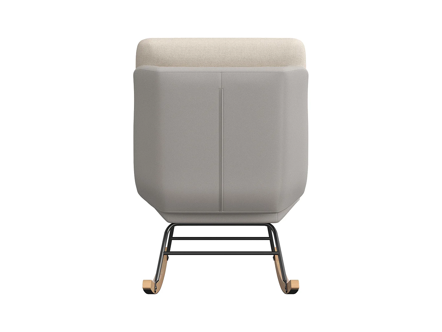 Fauteuil à bascule rembourré - avec dossier réglable, pour salon - chambre à coucher