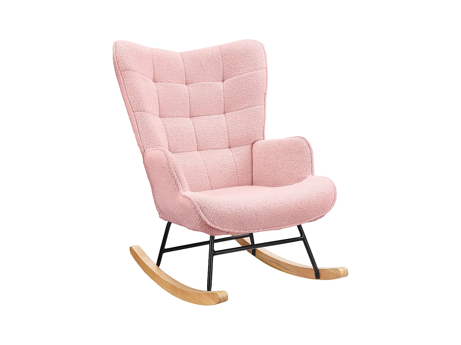 Schaukelstuhl für Erwachsene – Ergonomischer Schaukelstuhl für den Außenbereich – für das Wohnzimmer – Rosa