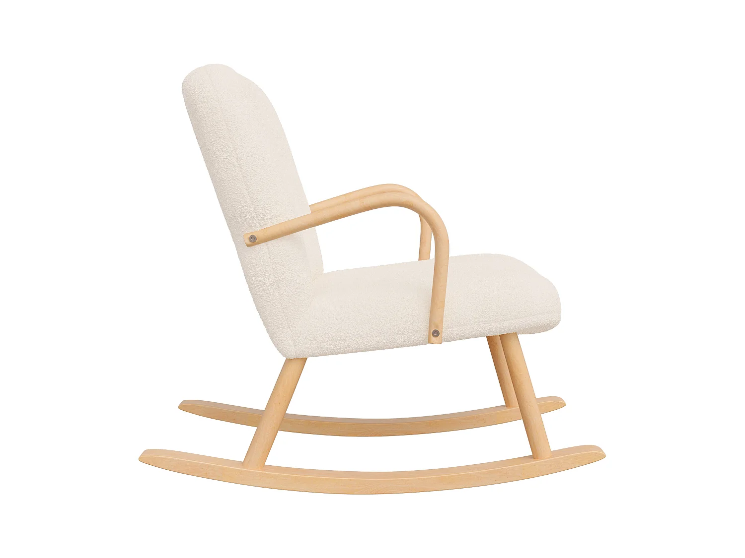 Fauteuil à bascule, fauteuil à bascule, Chaise à Bascule Rembourrée en Velours Teddy