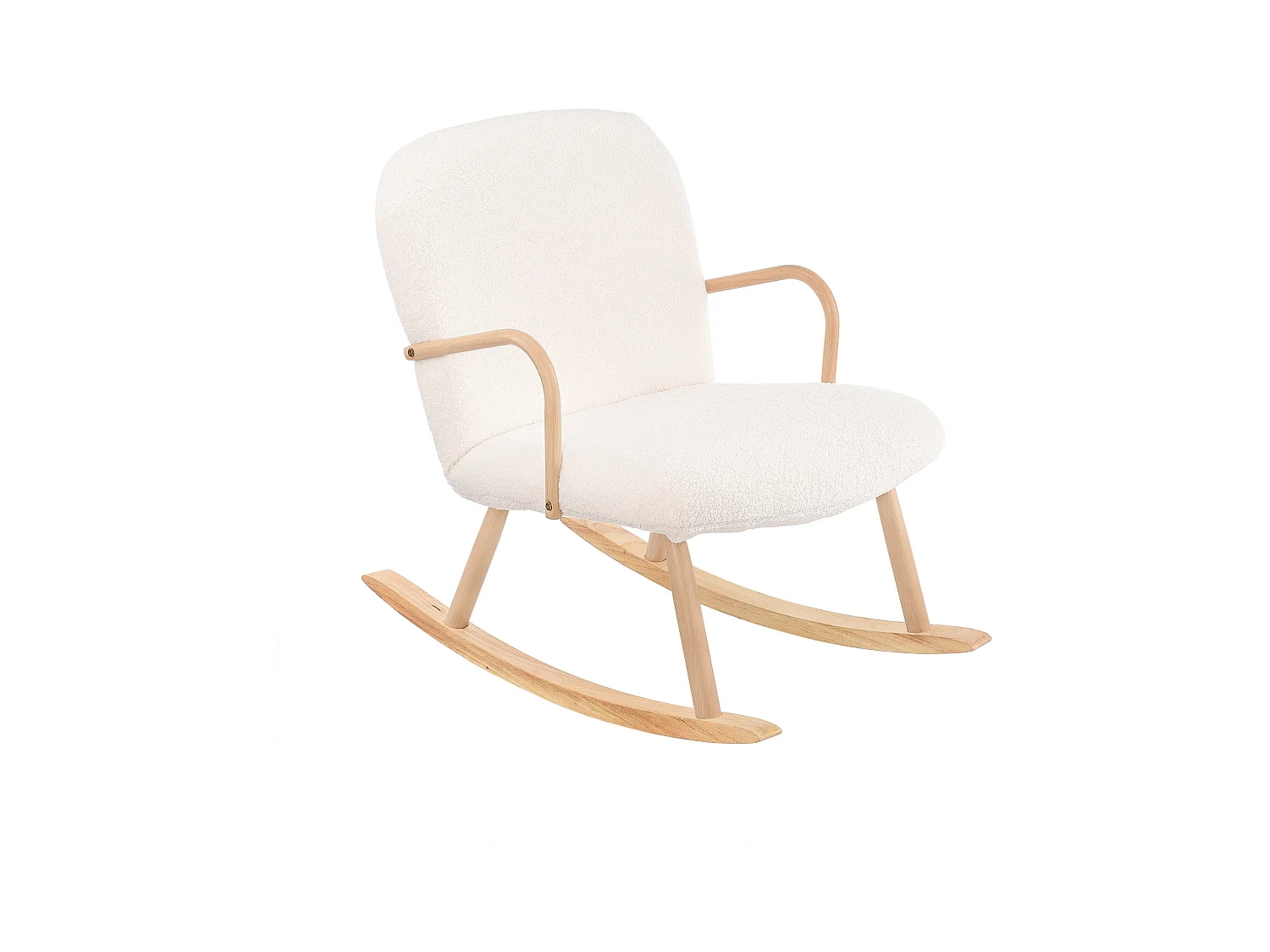 Fauteuil à bascule, fauteuil à bascule, Chaise à Bascule Rembourrée en Velours Teddy