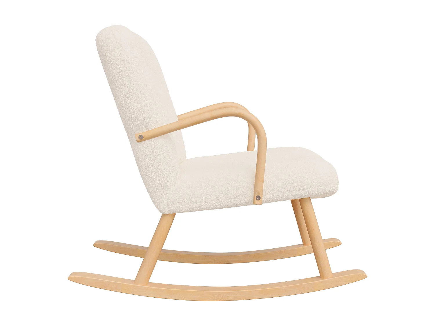 Fauteuil à bascule, fauteuil à bascule, Chaise à Bascule Rembourrée en Velours Teddy