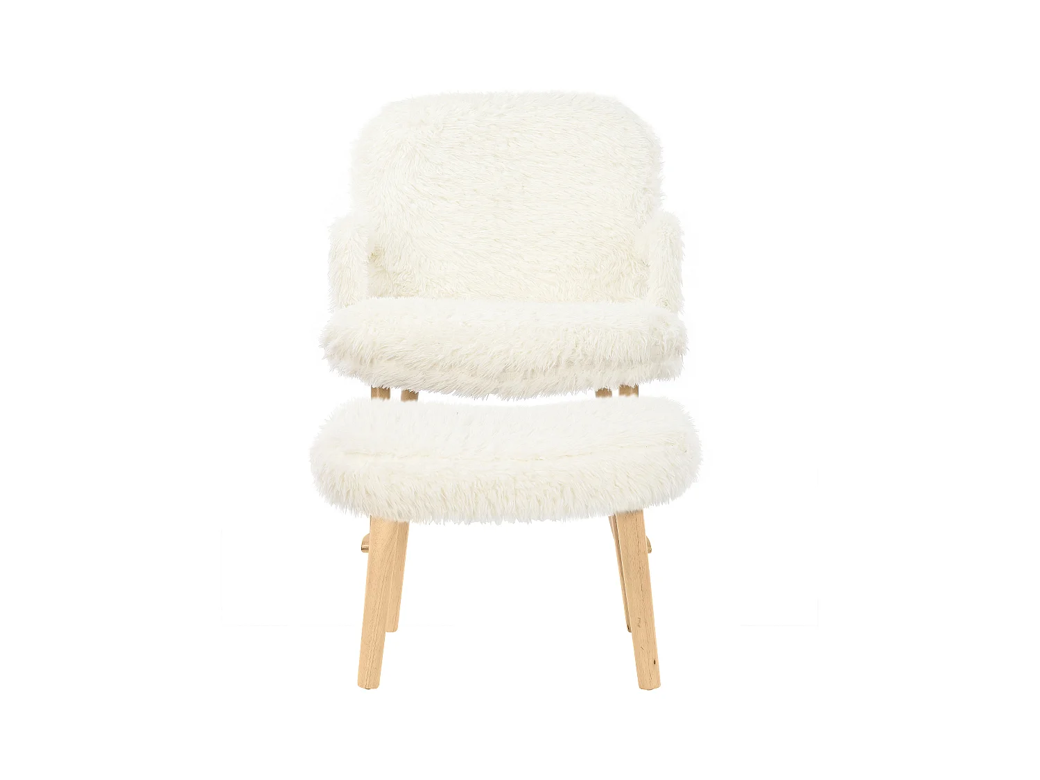 Chaise à Bascule avec Repose - Pieds, Fauteuil Bascule, avec Pieds en E' Bois Métal, Blanc