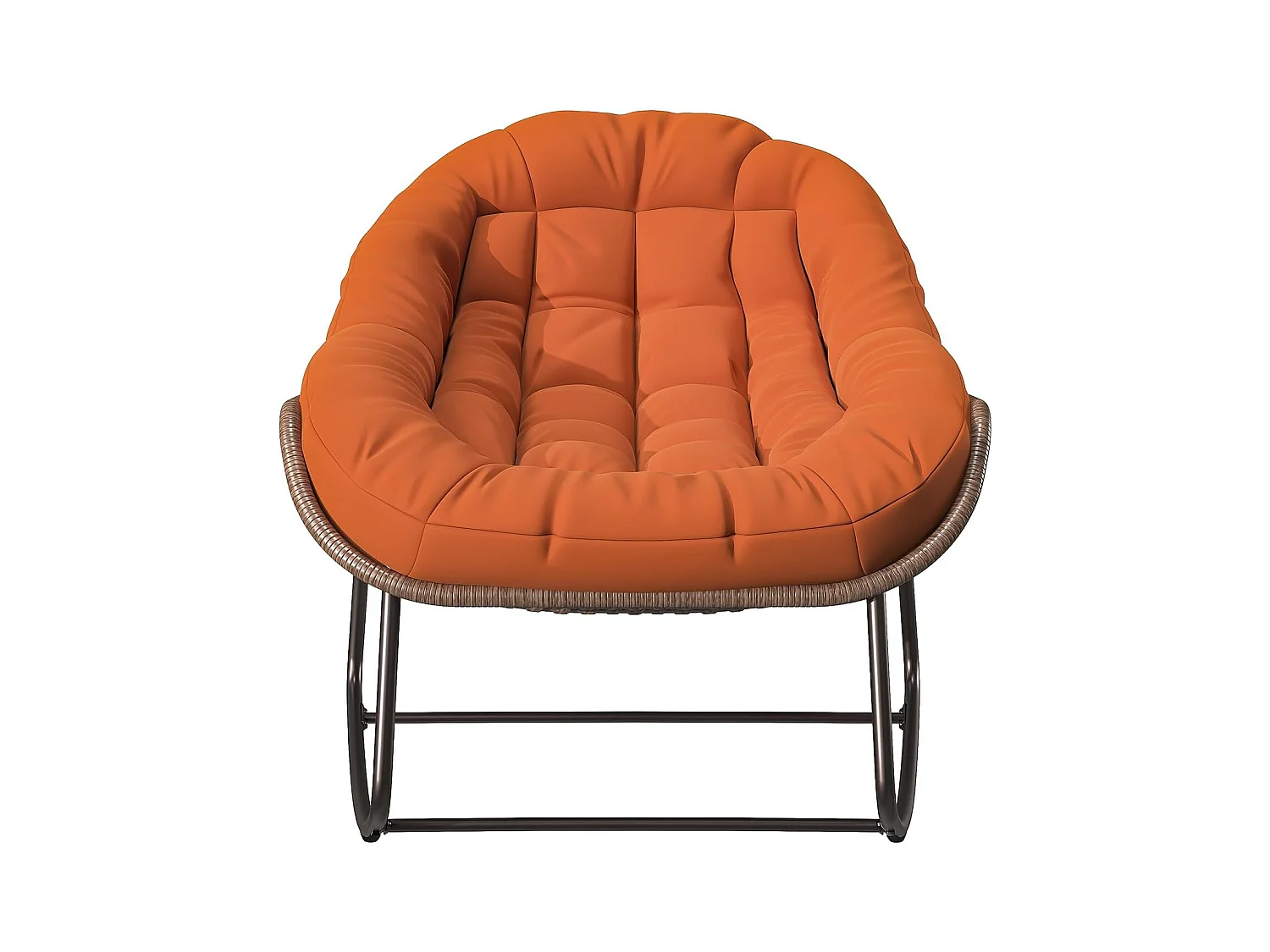 Schaukelstuhl - Übergroßer Schaukelstuhl - mit gepolsterter Sitzfläche, Orange