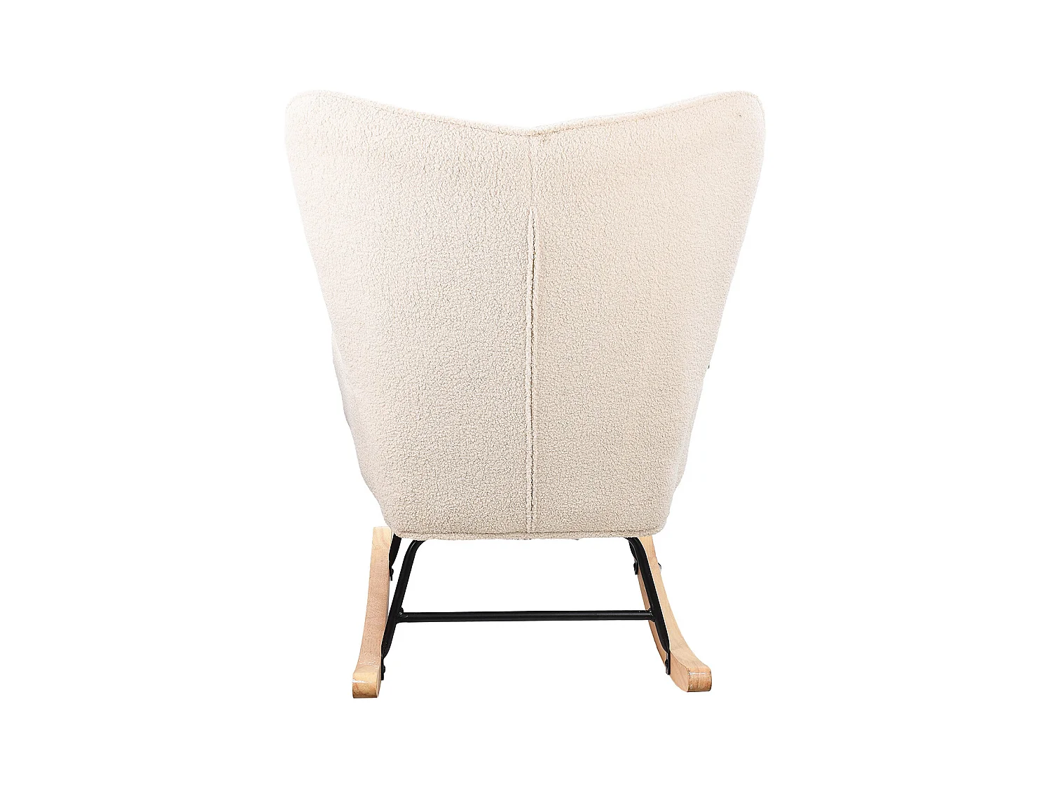 Fauteuil à Bascule Adulte - Chaise à Bascule d'extérieur Ergonomique - pour Salon - Beige