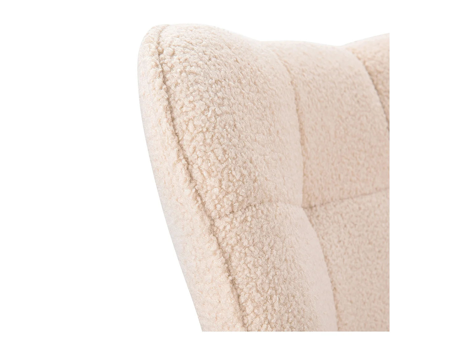 Fauteuil à Bascule Adulte - Chaise à Bascule d'extérieur Ergonomique - pour Salon - Beige