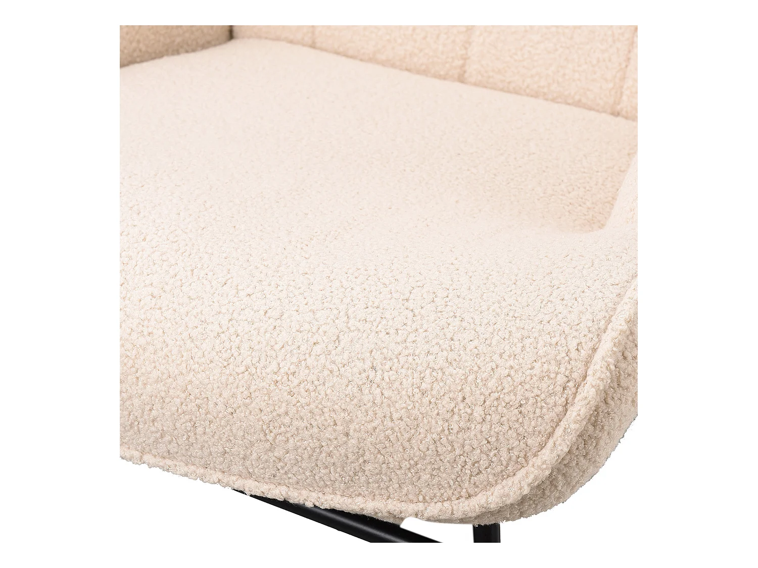 Schaukelstuhl für Erwachsene – Ergonomischer Schaukelstuhl für den Außenbereich – für das Wohnzimmer – Beige