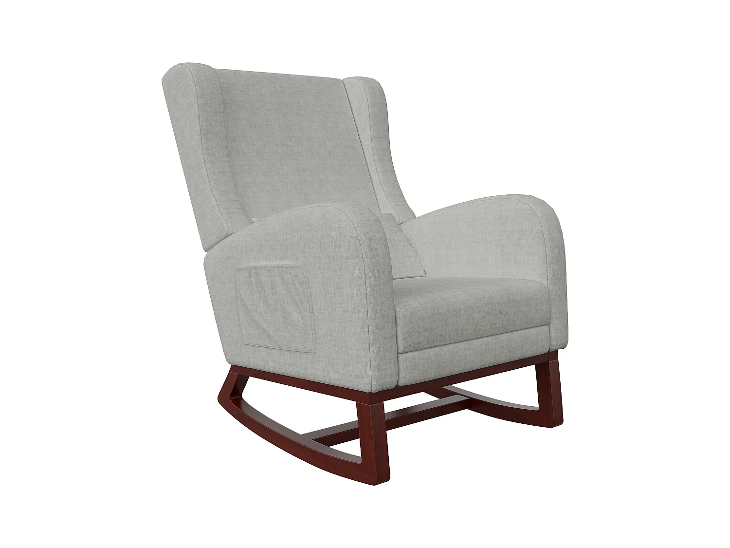 Fauteuil à bascule, Chaise à Bascule - Jambes Rétractable Chaise - Gris