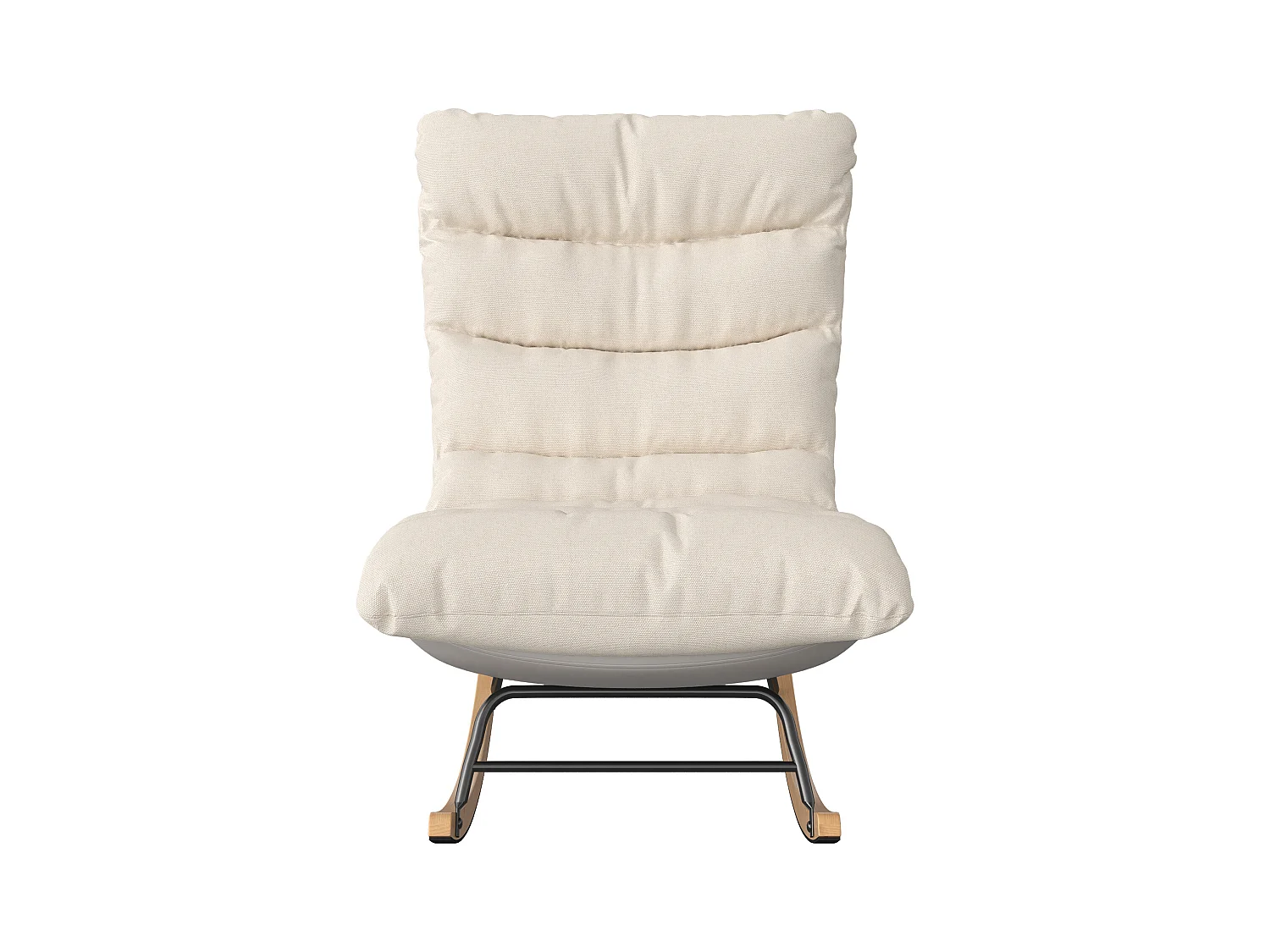 Fauteuil à bascule rembourré avec dossier réglable pour salon - chambre à coucher, balcon