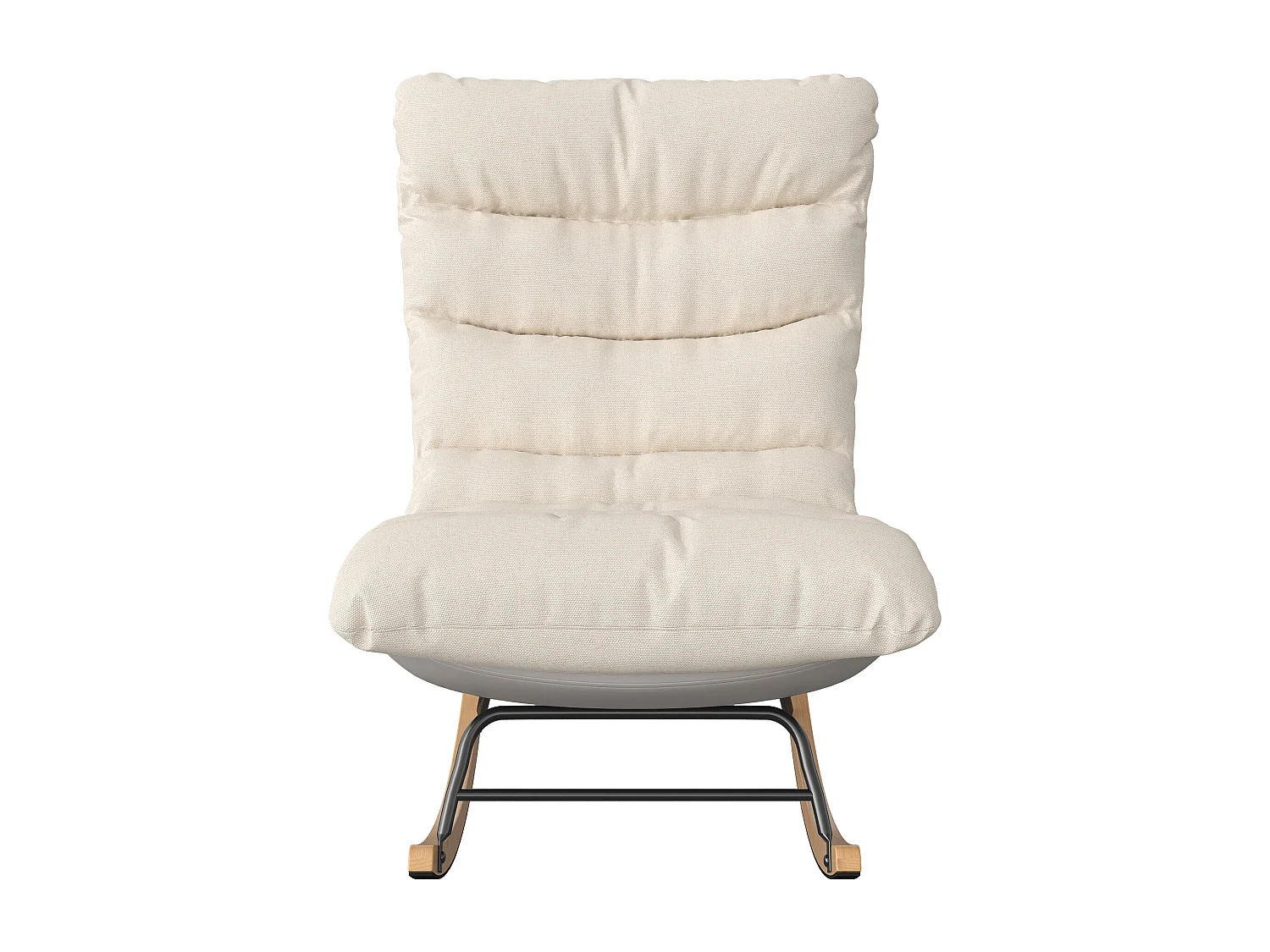Fauteuil à bascule rembourré avec dossier réglable pour salon - chambre à coucher, balcon