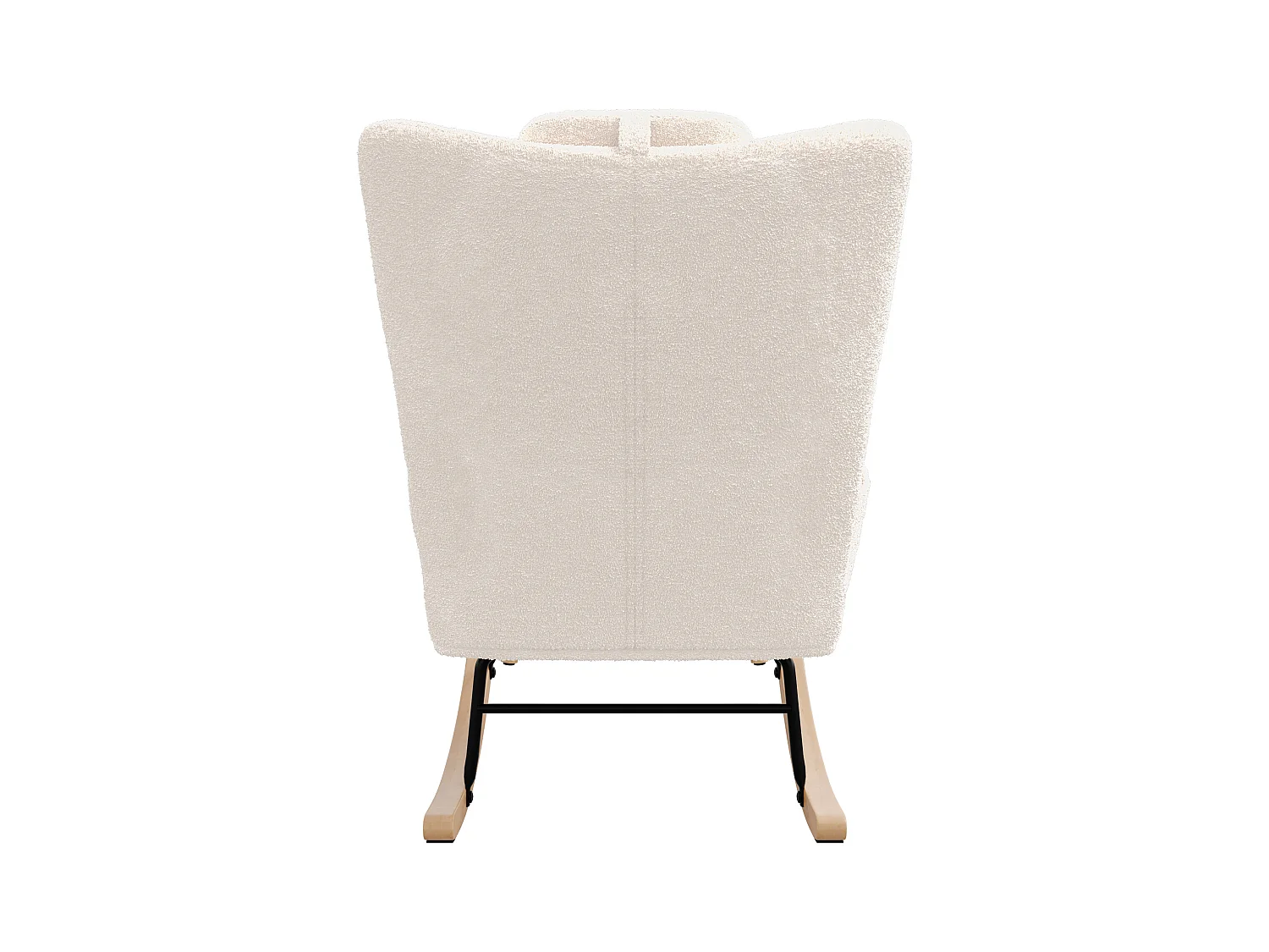 Fauteuil à bascule, fauteuil à bascule en peluche douce Teddy, appuie-tête et repose-pieds