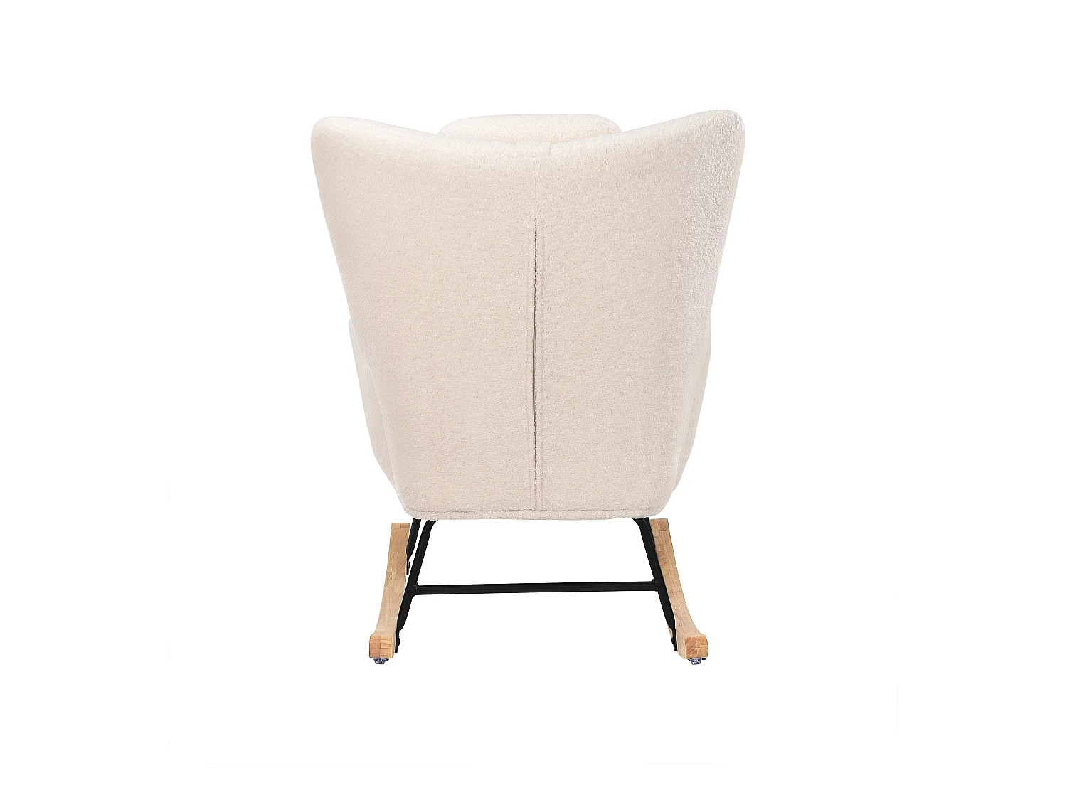 Fauteuil à bascule, fauteuil à bascule en peluche douce Teddy, appuie-tête et repose-pieds