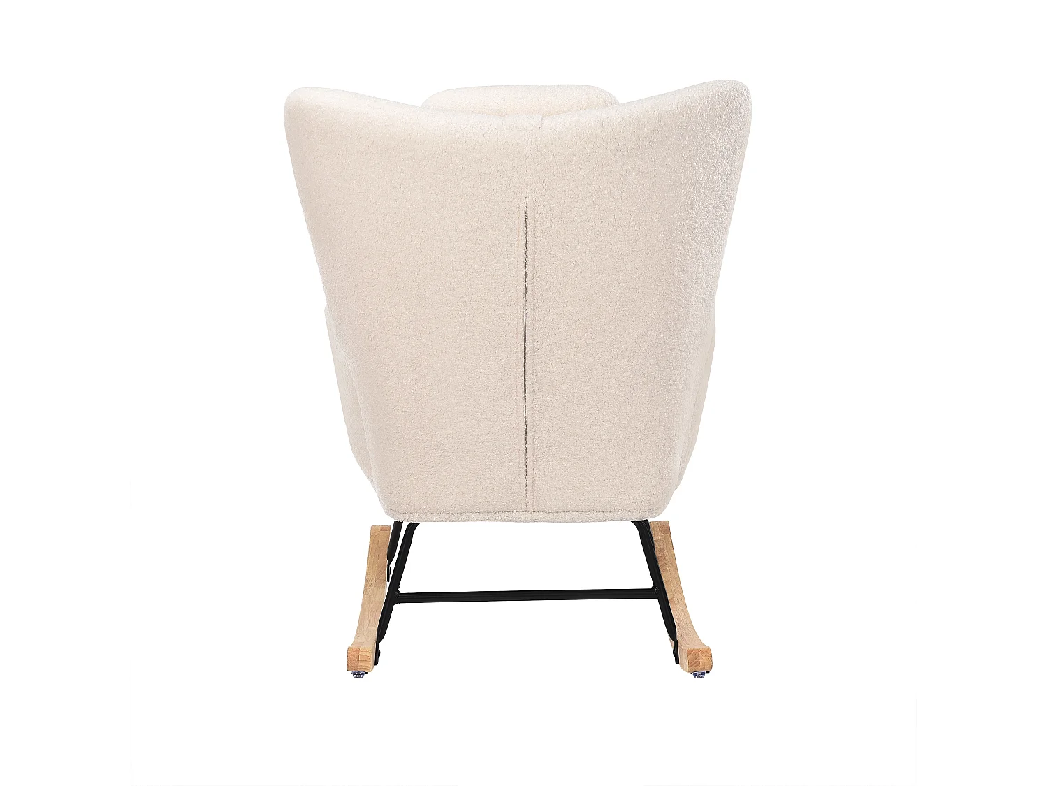 Fauteuil à bascule, fauteuil à bascule en peluche douce Teddy, appuie-tête et repose-pieds