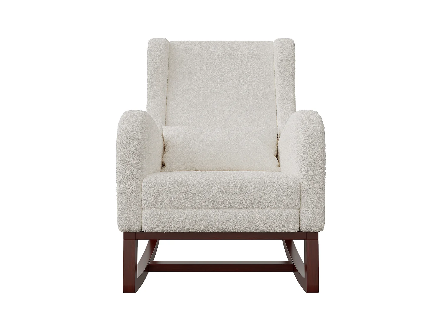 Fauteuil à bascule, Chaise à Bascule - Jambes Rétractable Chaise - Blanc