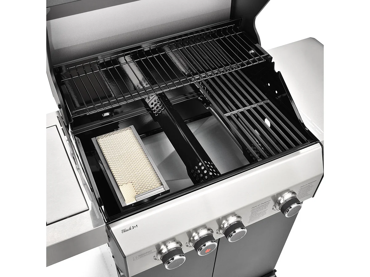 Gasgrill BLACK 3+1 + Drehspieß-Set