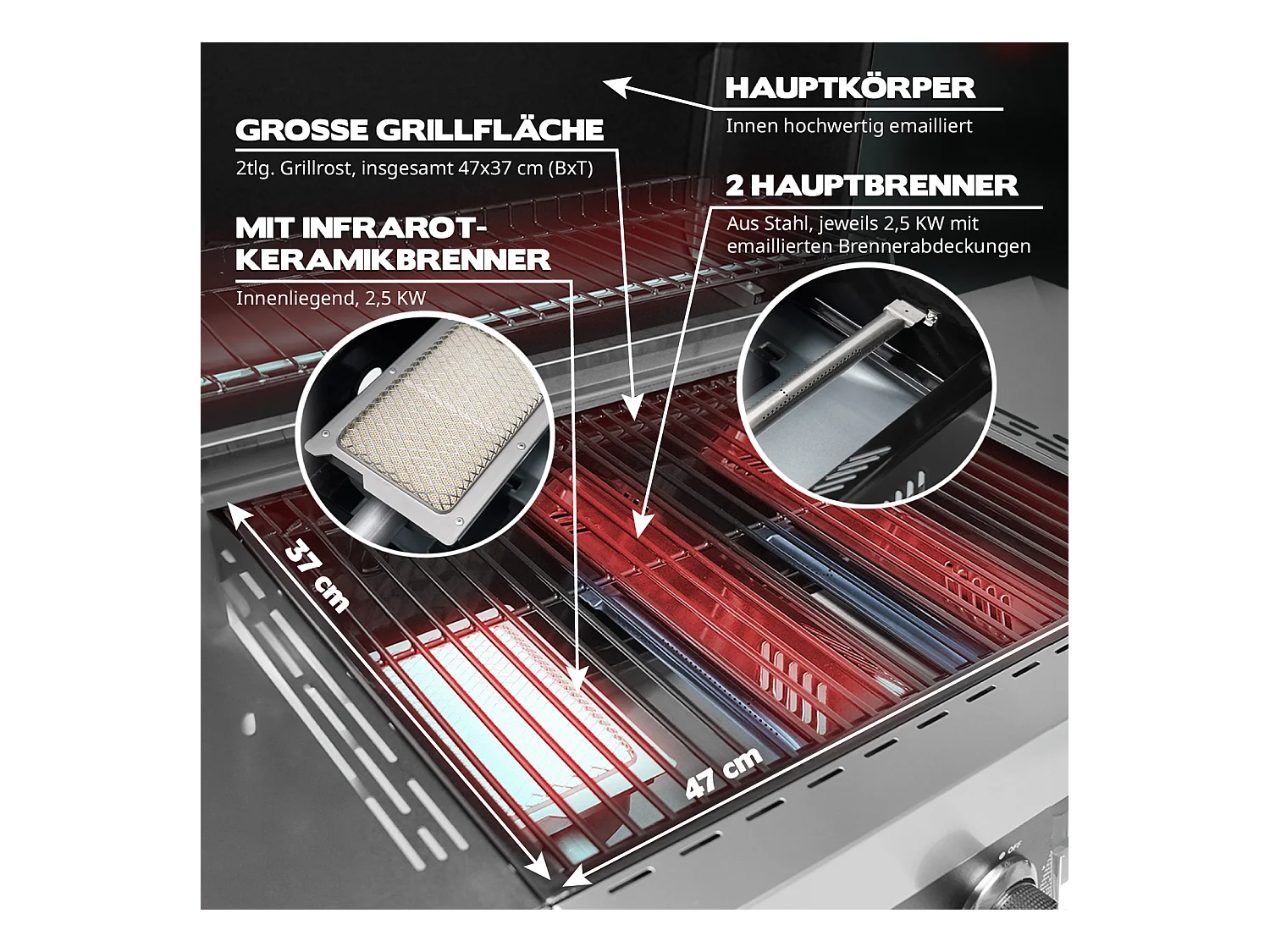 GASGRILL WABAYA 3+1 + Haube