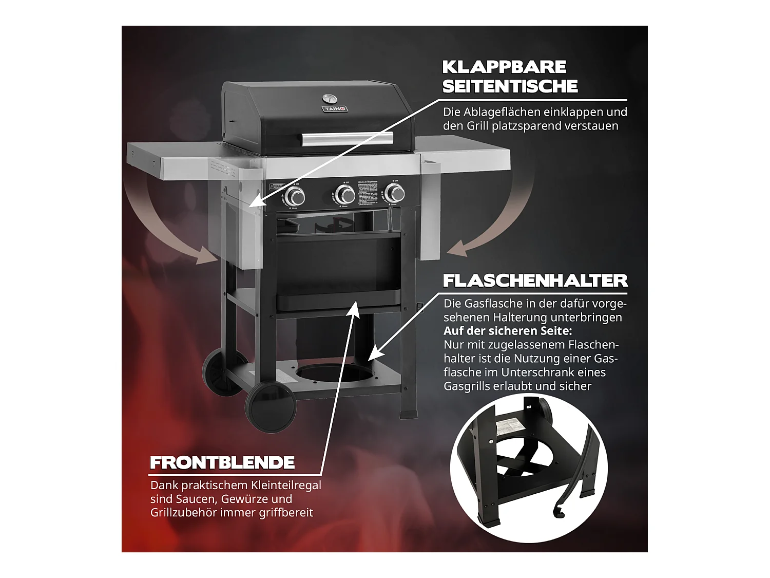 GASGRILL WABAYA 3+1 + Haube