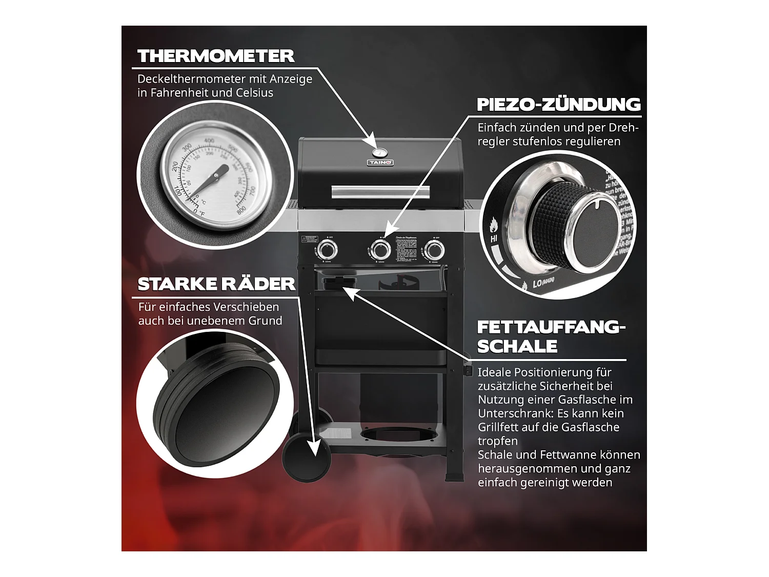 GASGRILL WABAYA 3+1 + Haube