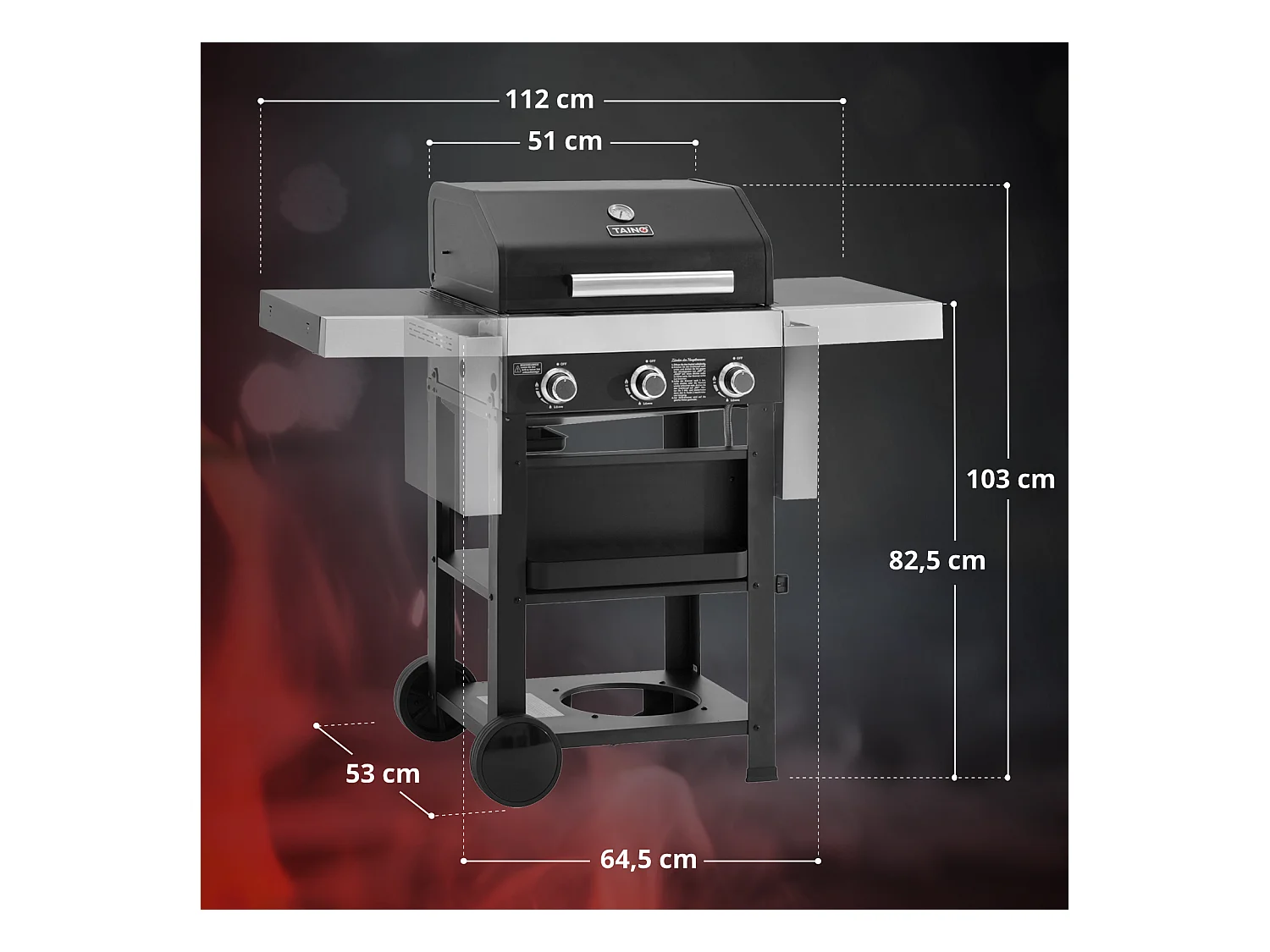 GASGRILL WABAYA 3+1 + Haube