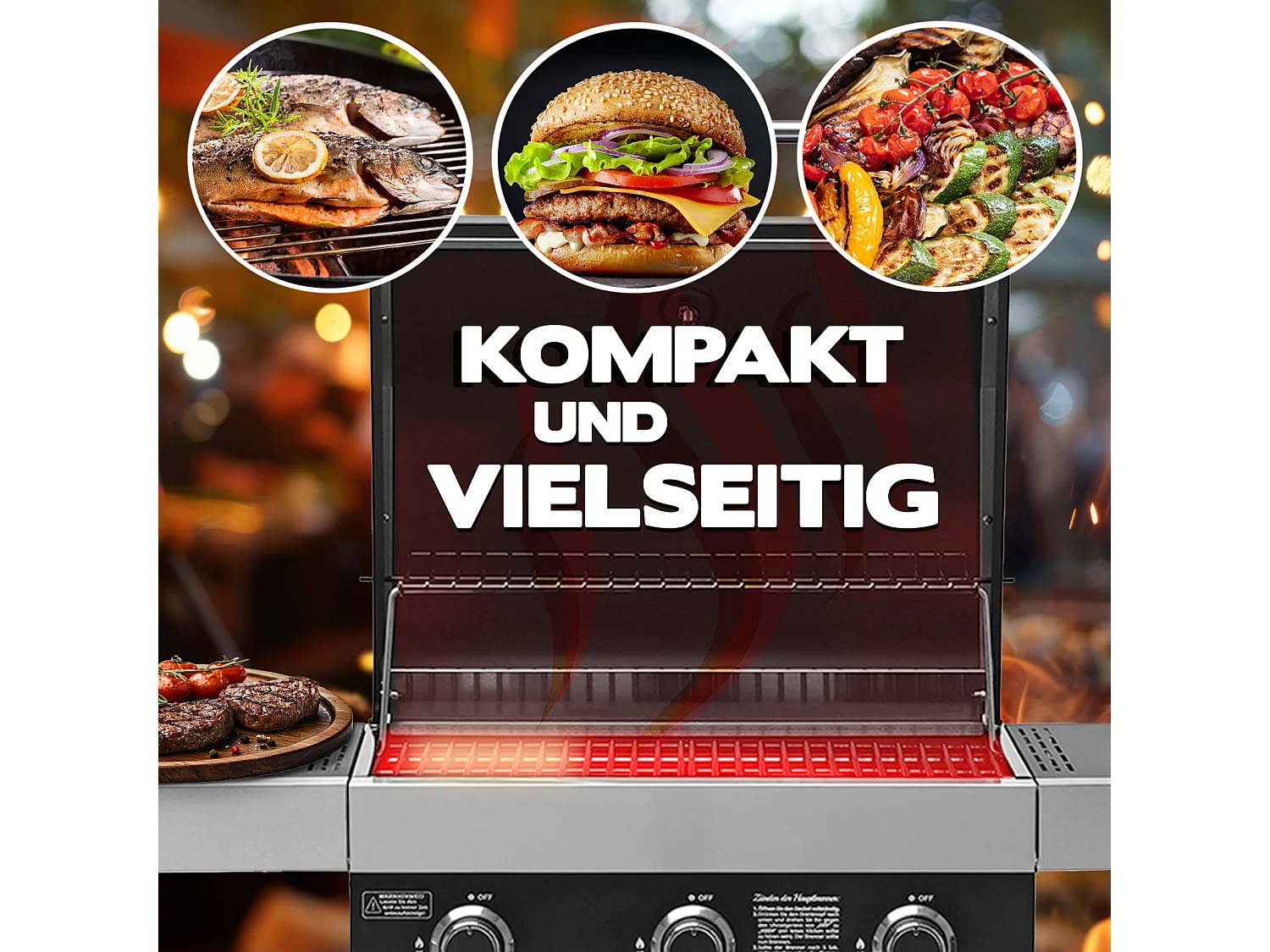 GASGRILL WABAYA 3+1 + Haube