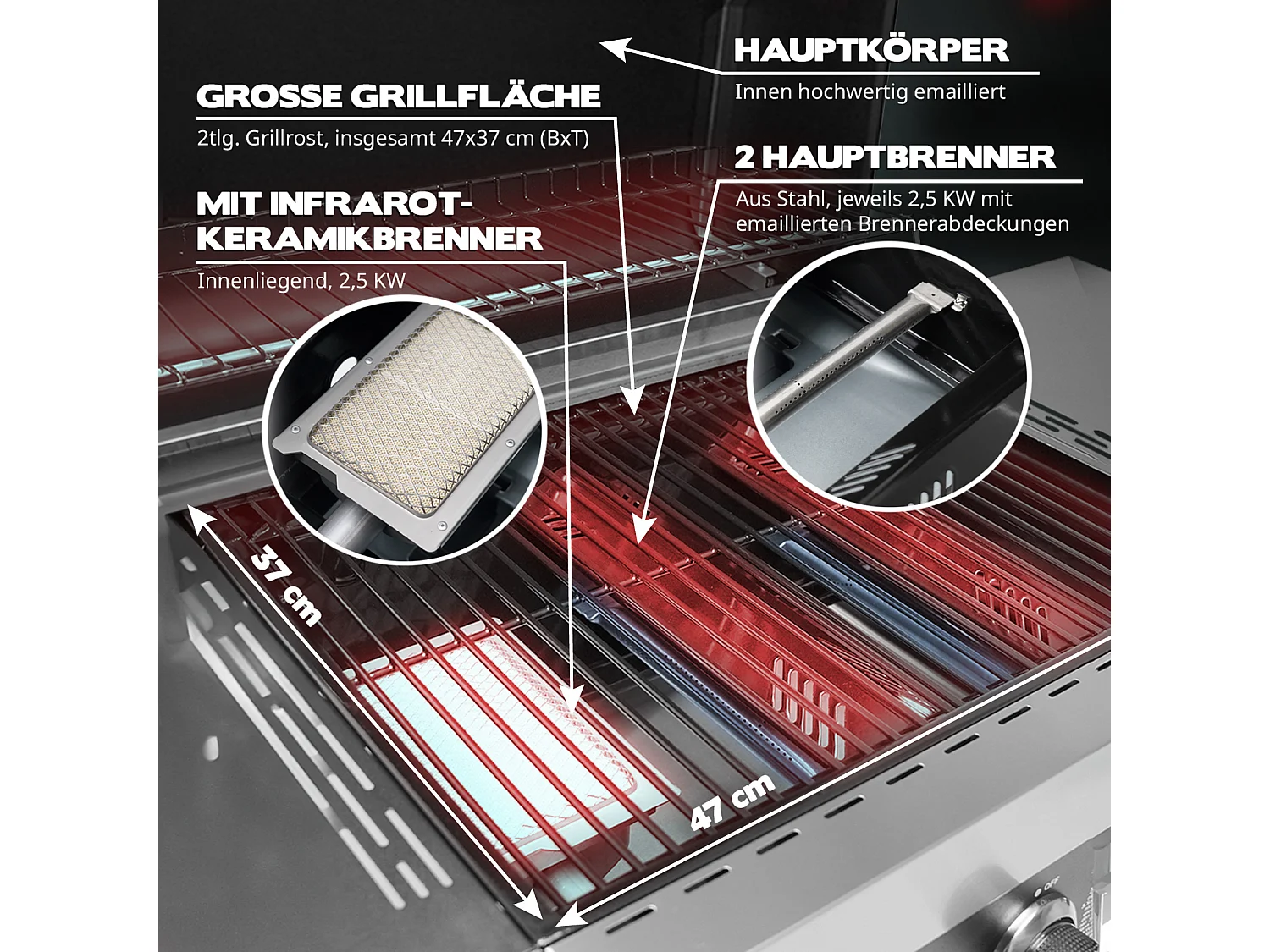 GASGRILL WABAYA 3+1 + Haube