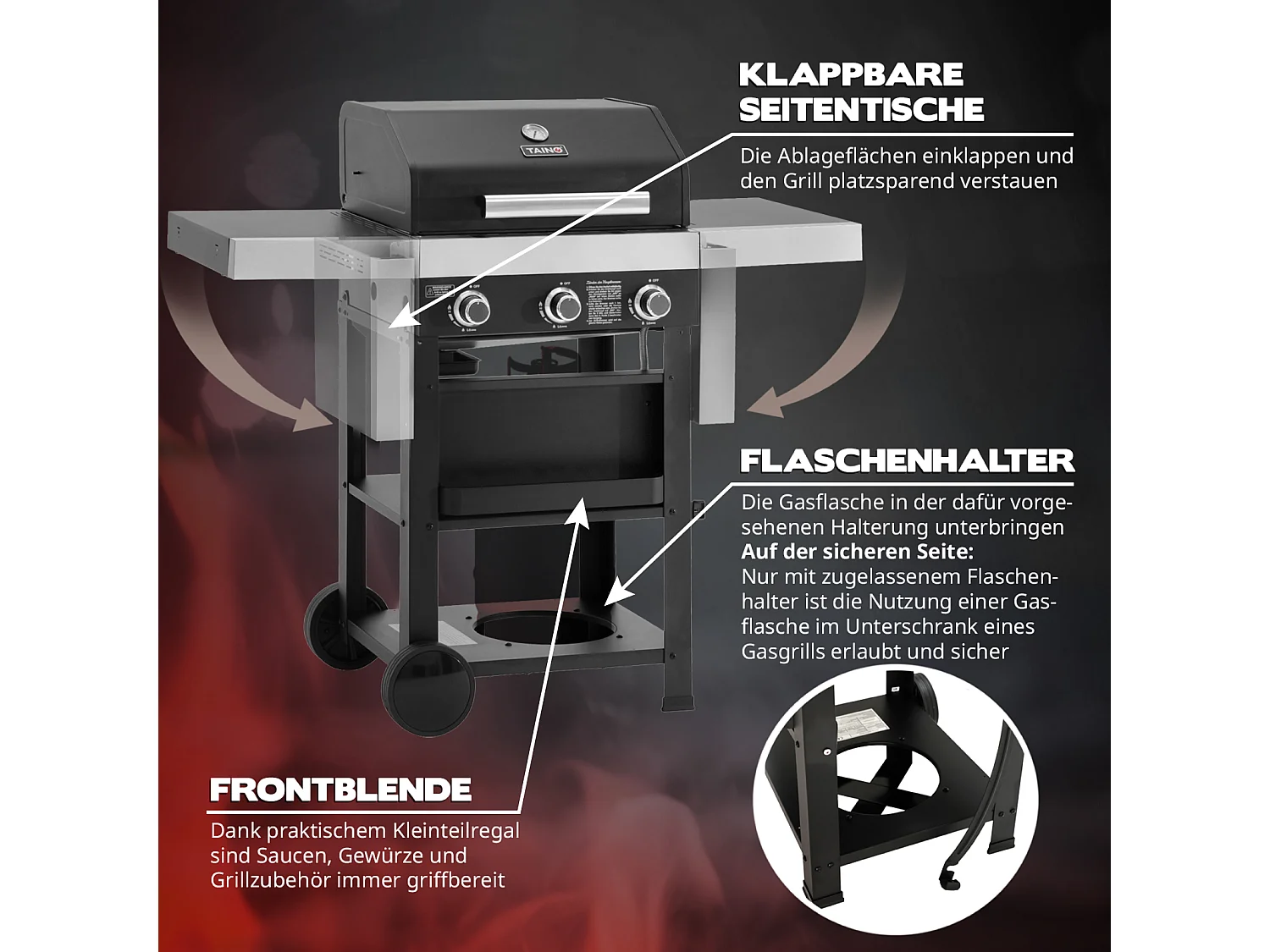 GASGRILL WABAYA 3+1 + Haube