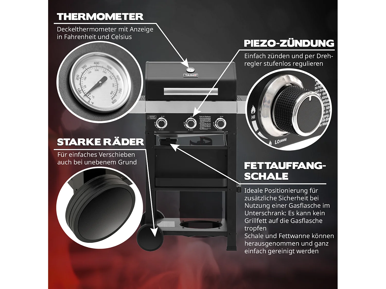 GASGRILL WABAYA 3+1 + Haube