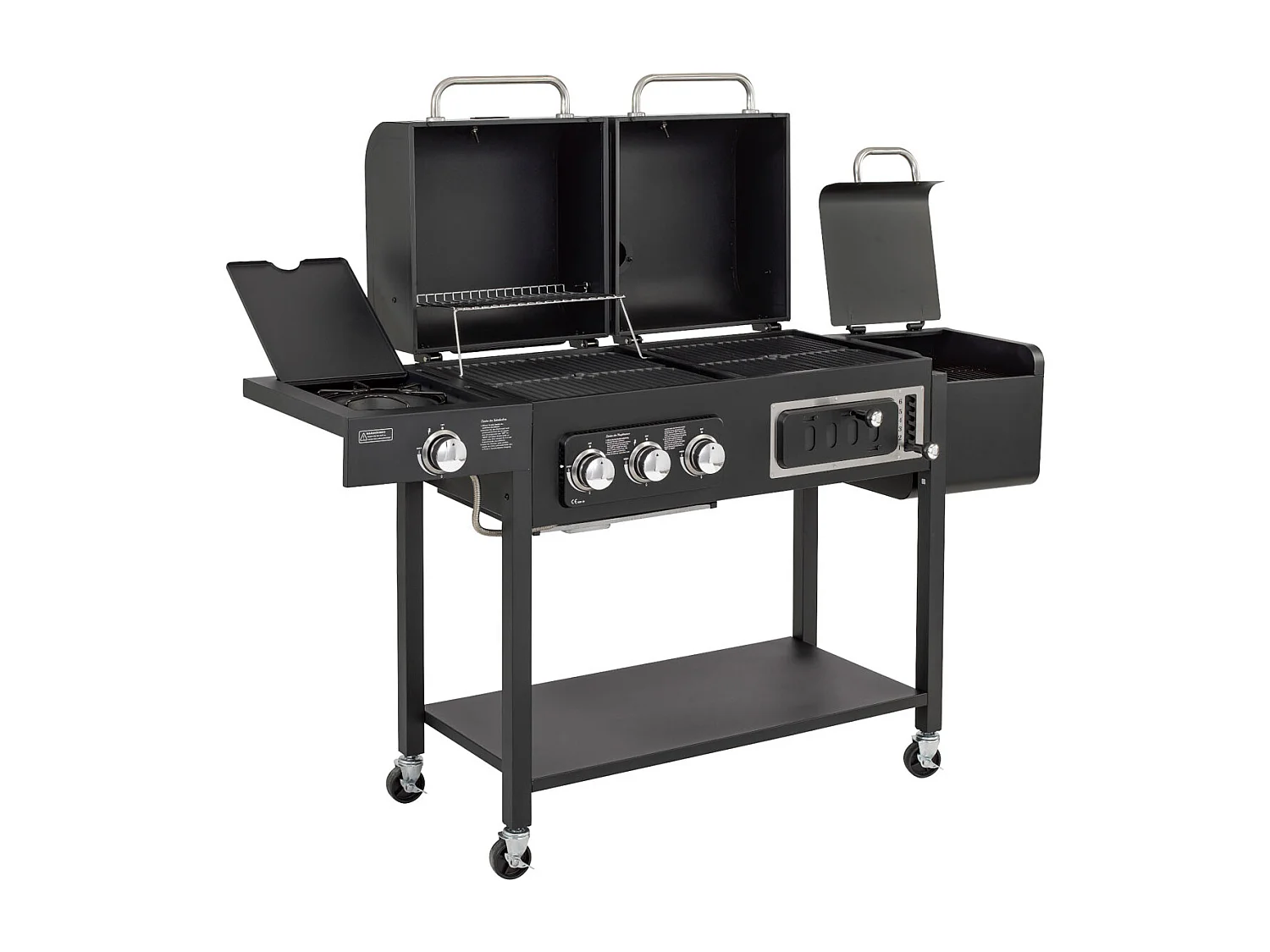 GASGRILL und Smoker HERO DUO Set inkl. Abdeckhaube und Gasdruckregler