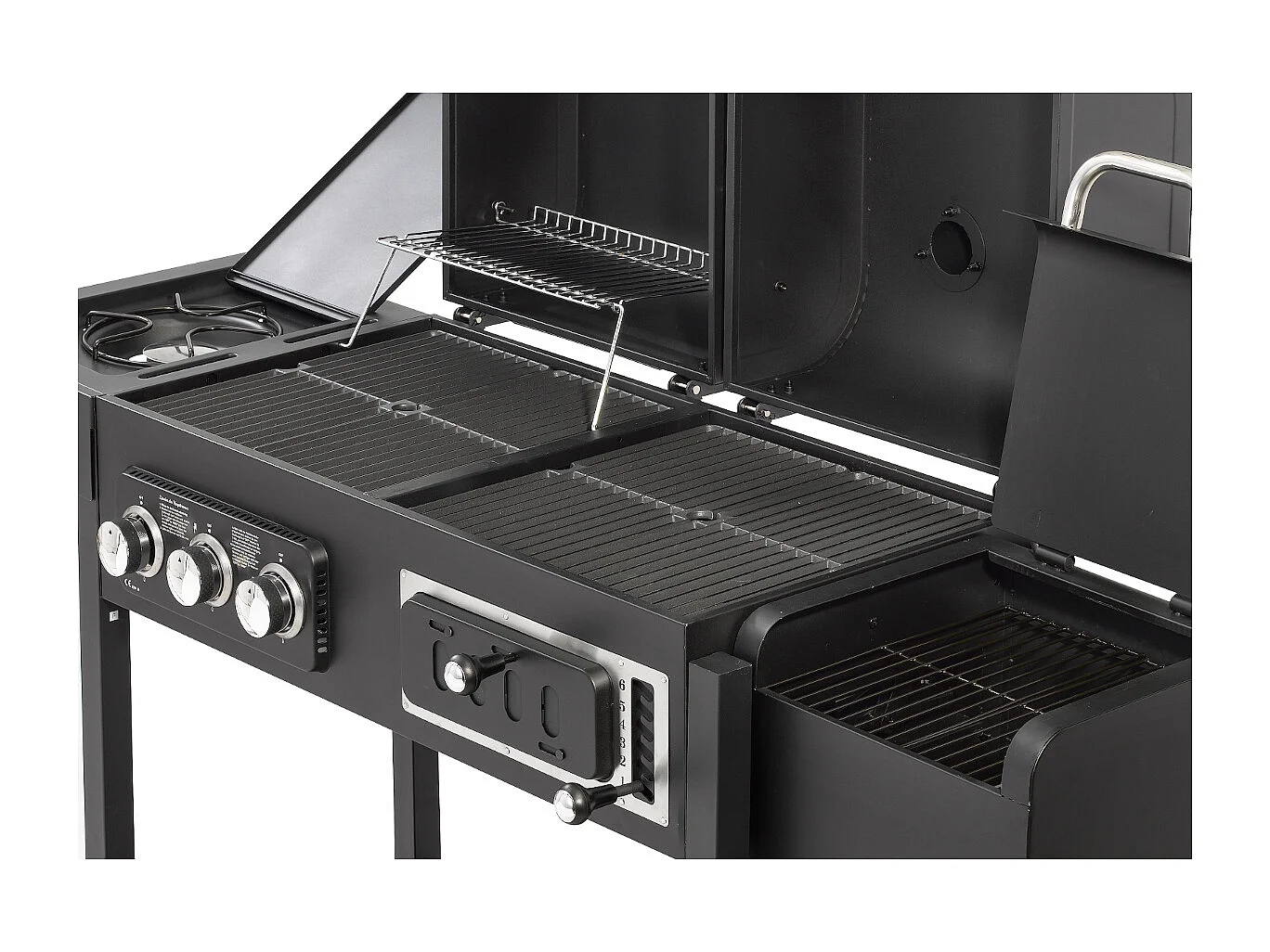 GASGRILL und Smoker HERO DUO Set inkl. Abdeckhaube und Gasdruckregler