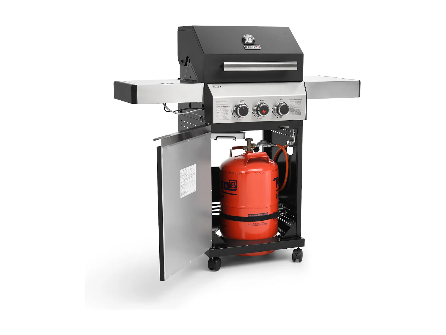 Gasgrill BLACK 2+1 + Drehspieß-Set