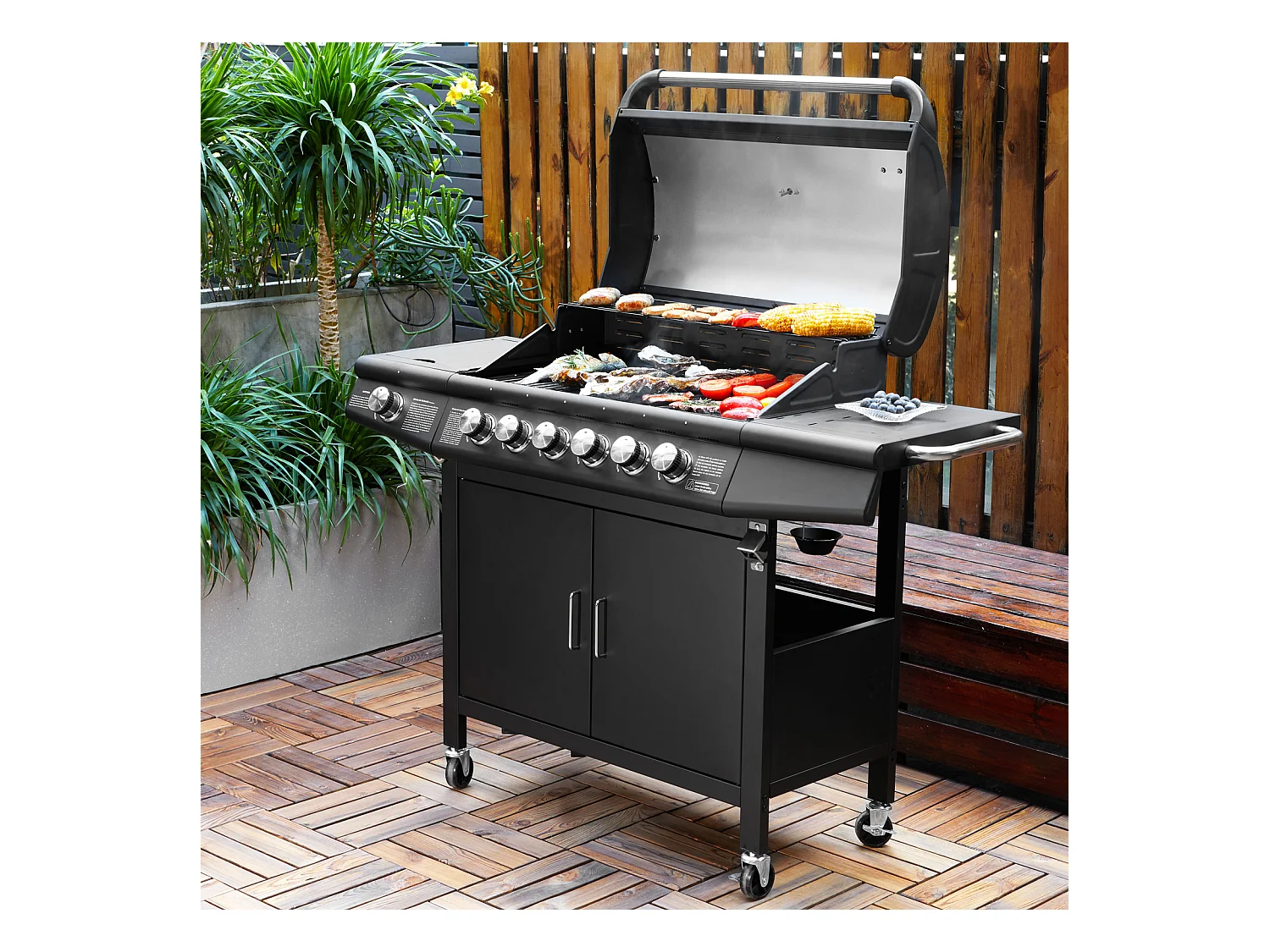GASGRILL RED 6+1 6 Brenner