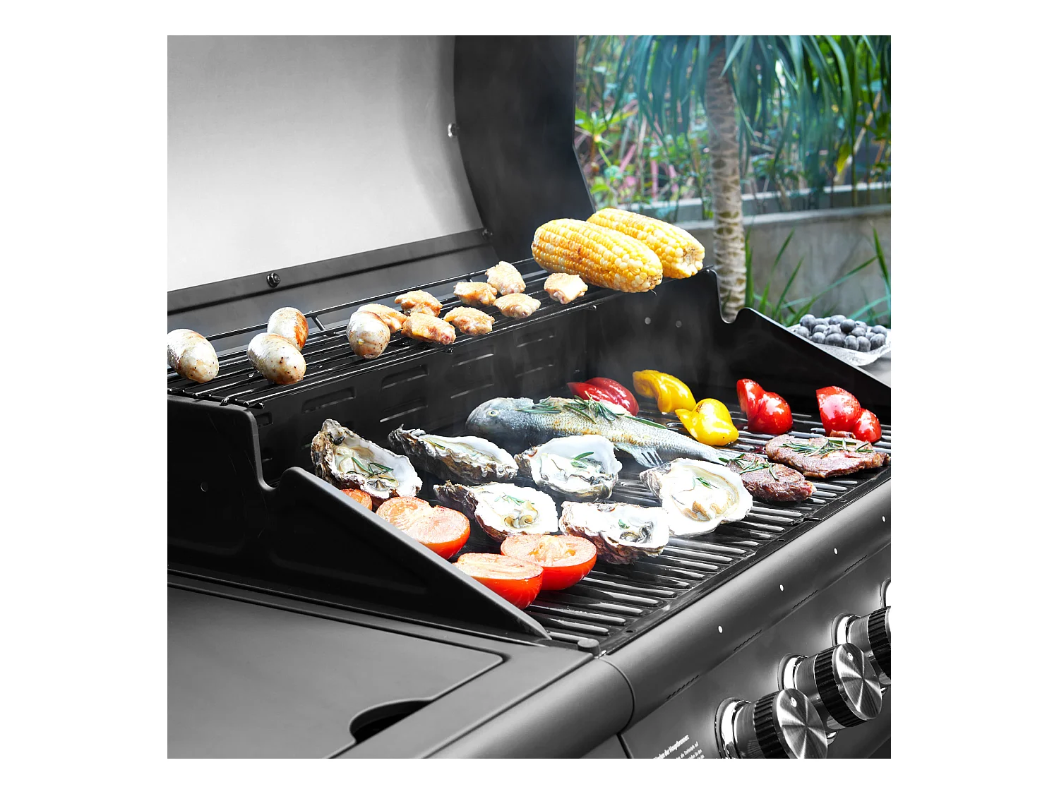 GASGRILL RED 6+1 6 Brenner