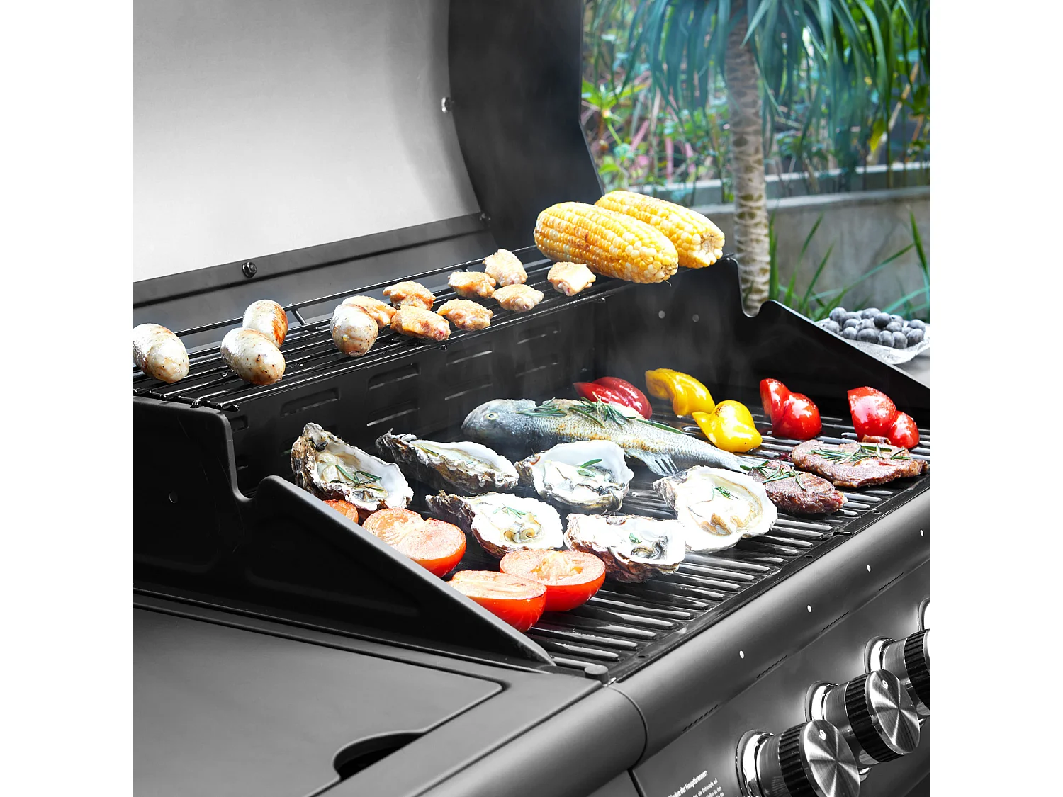GASGRILL RED 6+1 6 Brenner