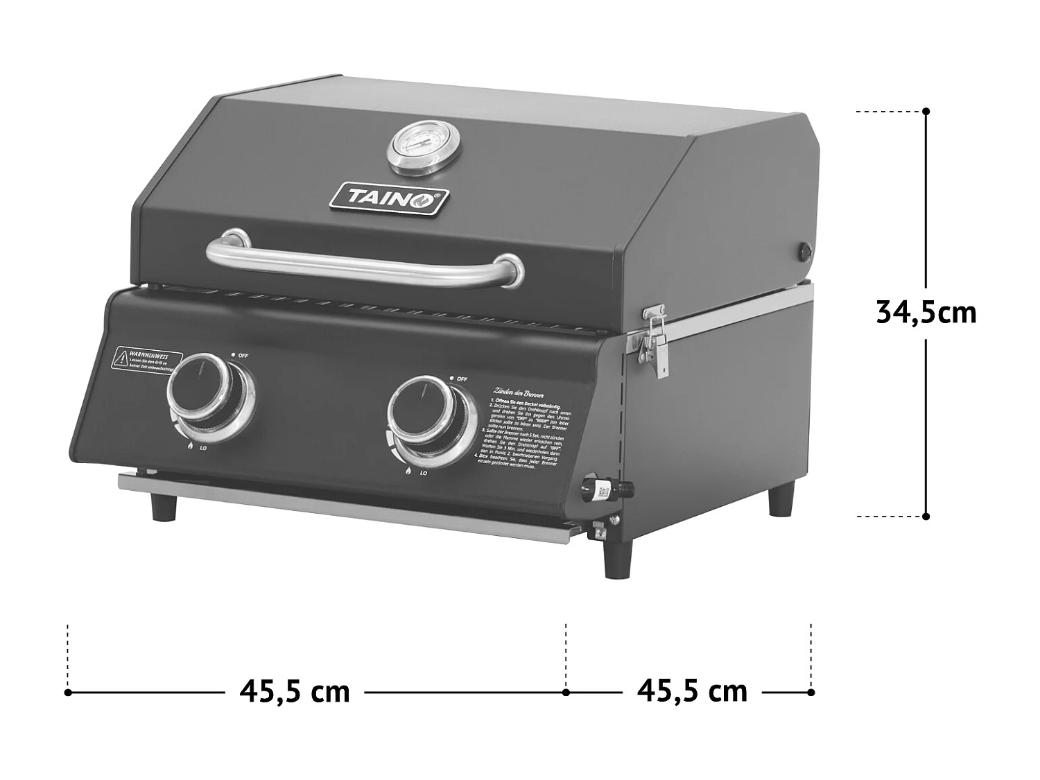 GASGRILL Set PLATINUM COMPACT DARK