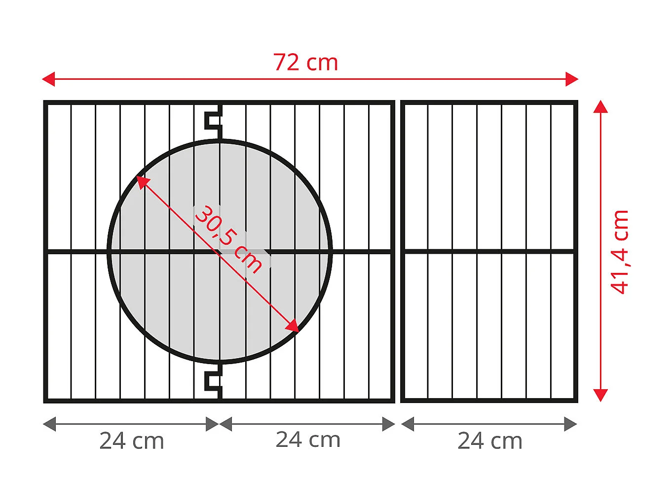 GASGRILL PLATINUM YAMARA DARK 4+2 Set