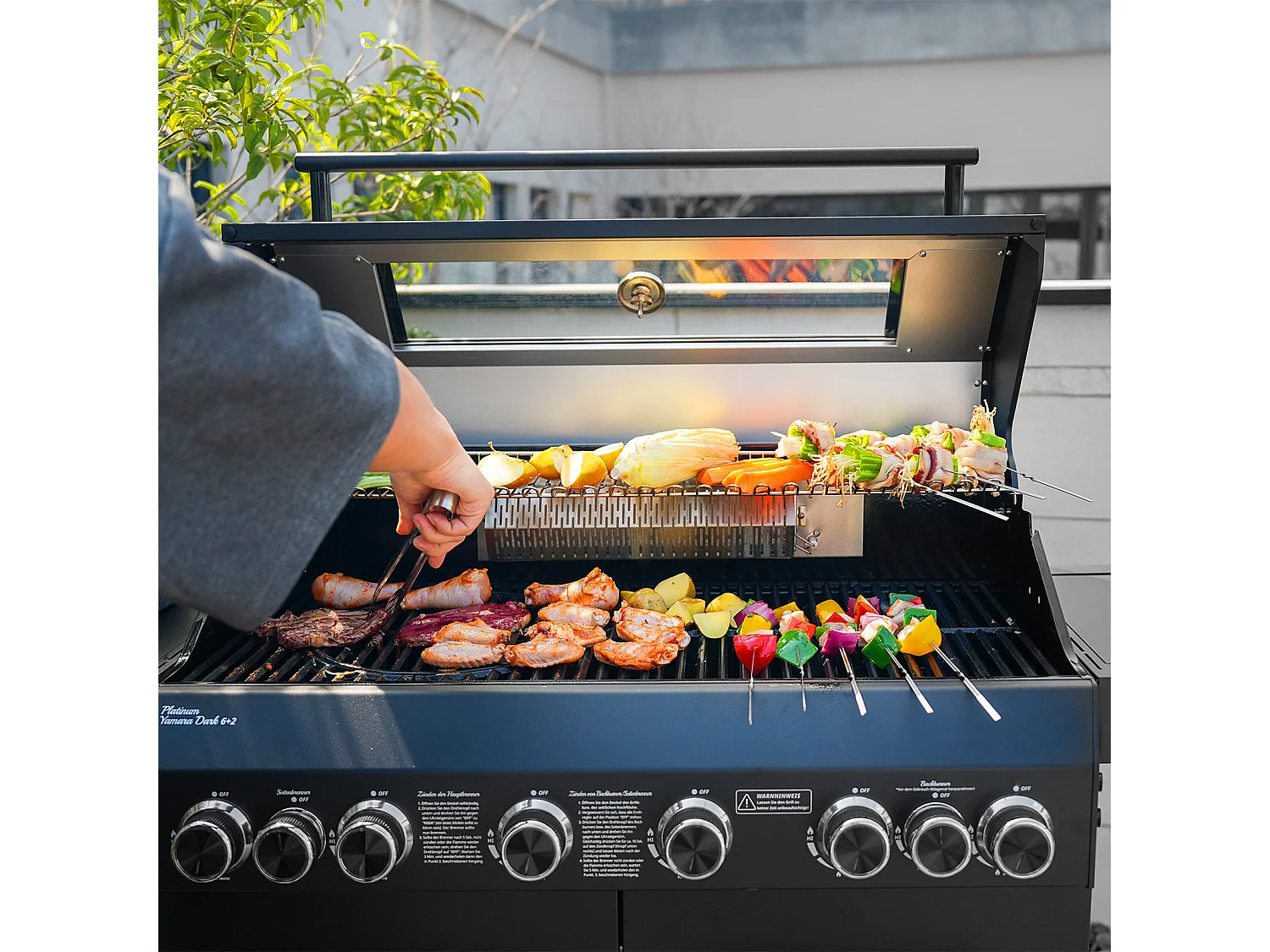 GASGRILL PLATINUM YAMARA DARK 6+2 Set