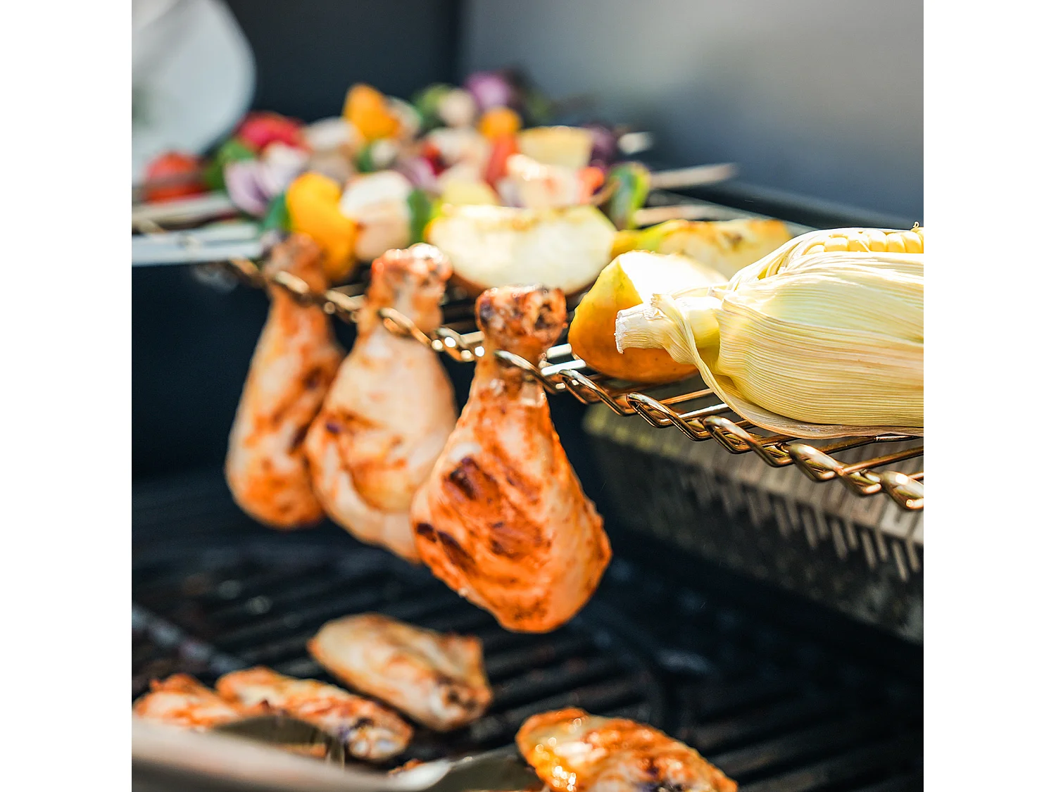 GASGRILL PLATINUM YAMARA DARK 6+2 Set