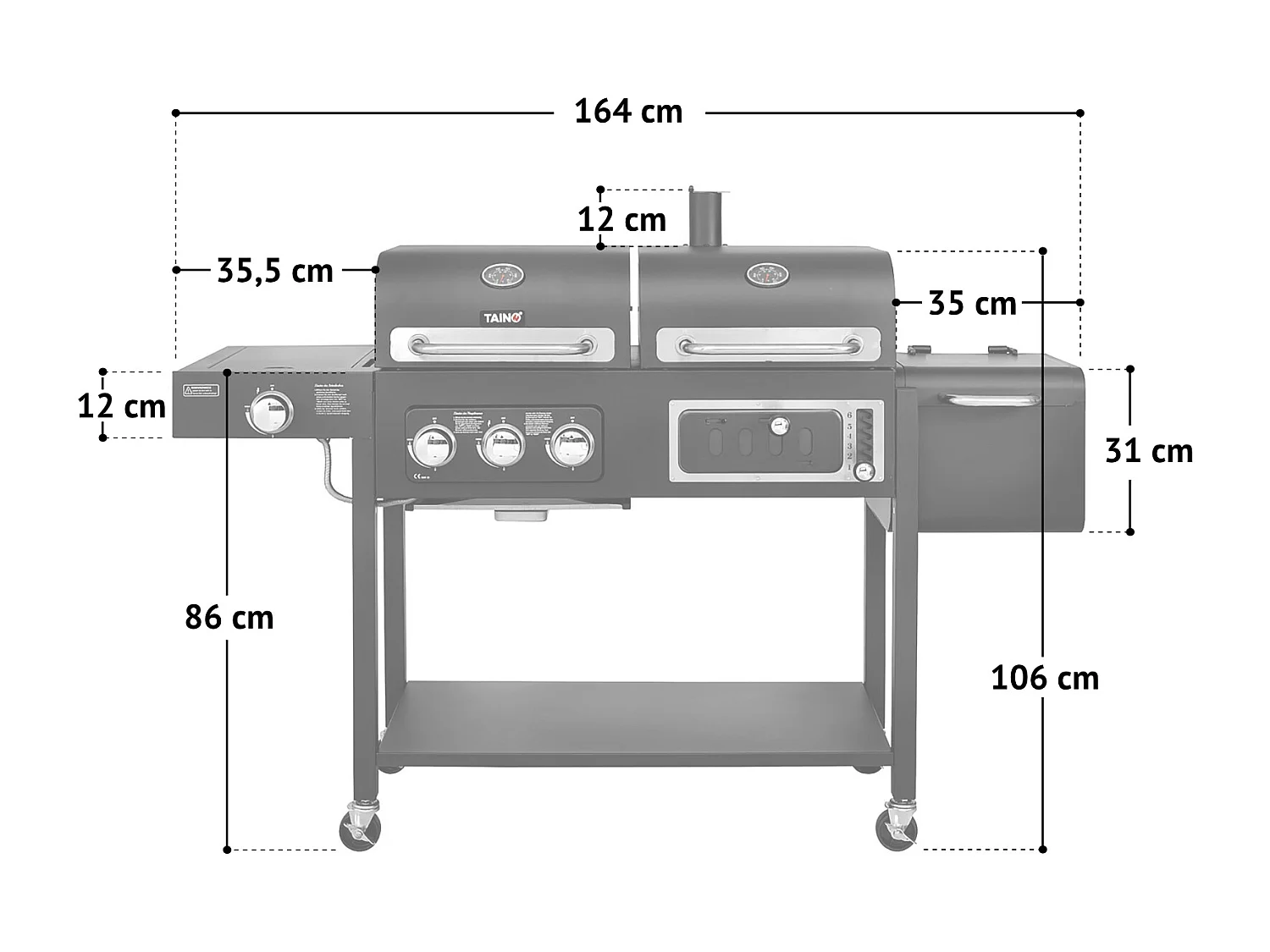 Gasgrill-Smoker HERO DUO Kombination