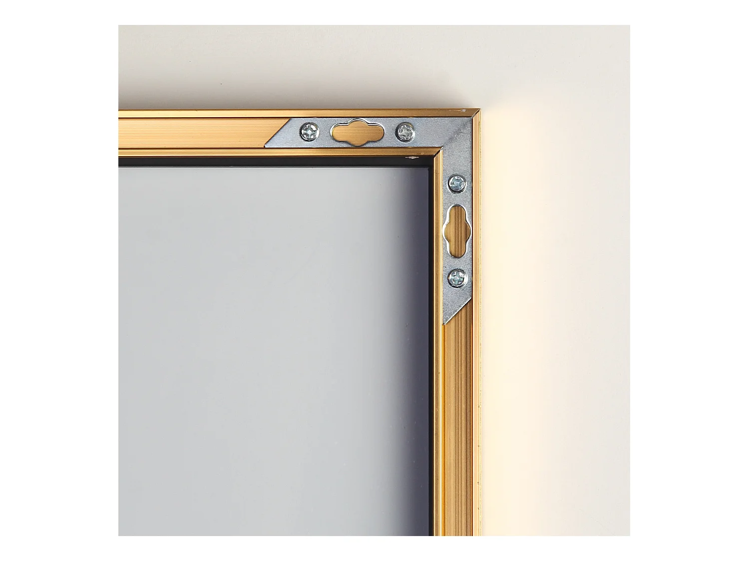 Miroir sur Pied 180x80 cm, Cadre Aluminium Doré, Miroir Mural Moderne à Poser ou Suspendre