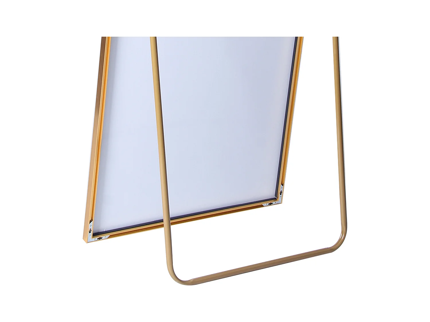 Miroir sur Pied 180x80 cm, Cadre Aluminium Doré, Miroir Mural Moderne à Poser ou Suspendre