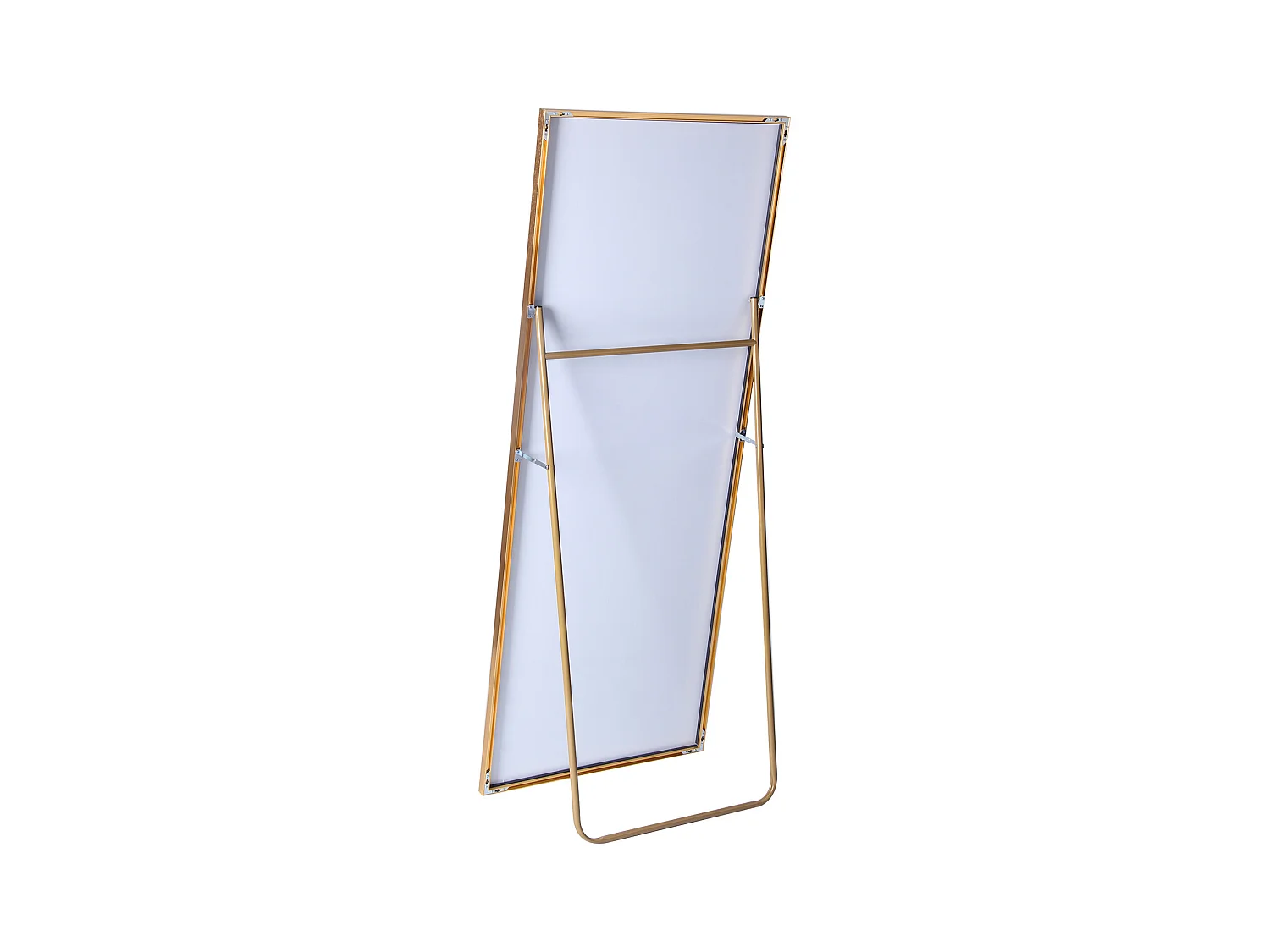 Miroir sur Pied 180x80 cm, Cadre Aluminium Doré, Miroir Mural Moderne à Poser ou Suspendre