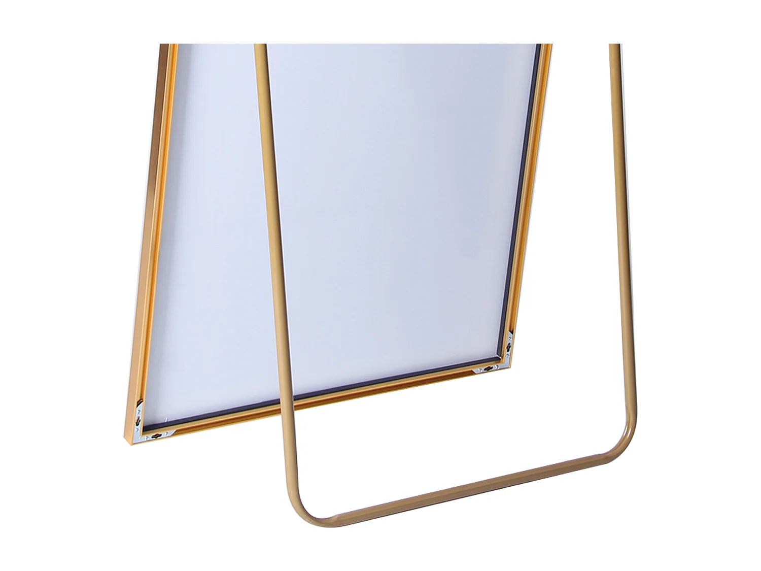 Miroir sur Pied 180x80 cm, Cadre Aluminium Doré, Miroir Mural Moderne à Poser ou Suspendre