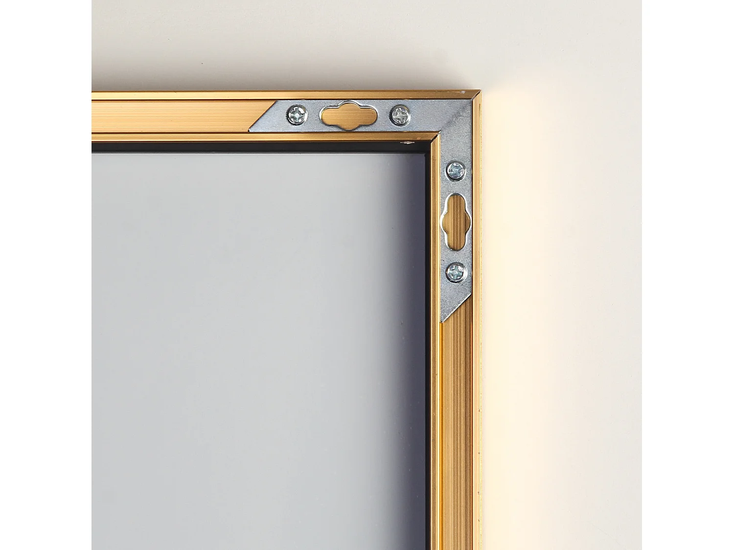 Miroir sur Pied 180x80 cm, Cadre Aluminium Doré, Miroir Mural Moderne à Poser ou Suspendre